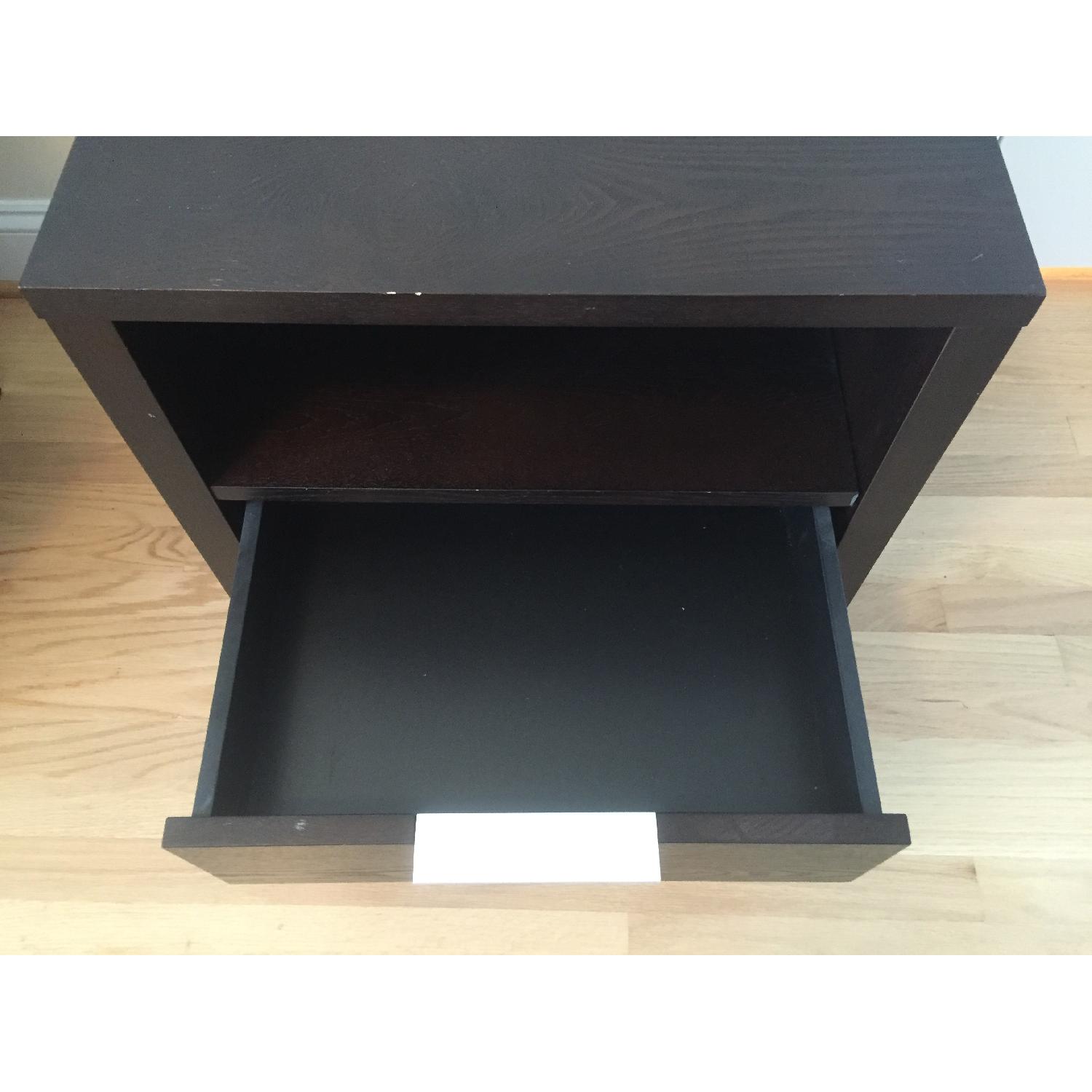 Crate & Barrel Espresso Night Stand - image-7