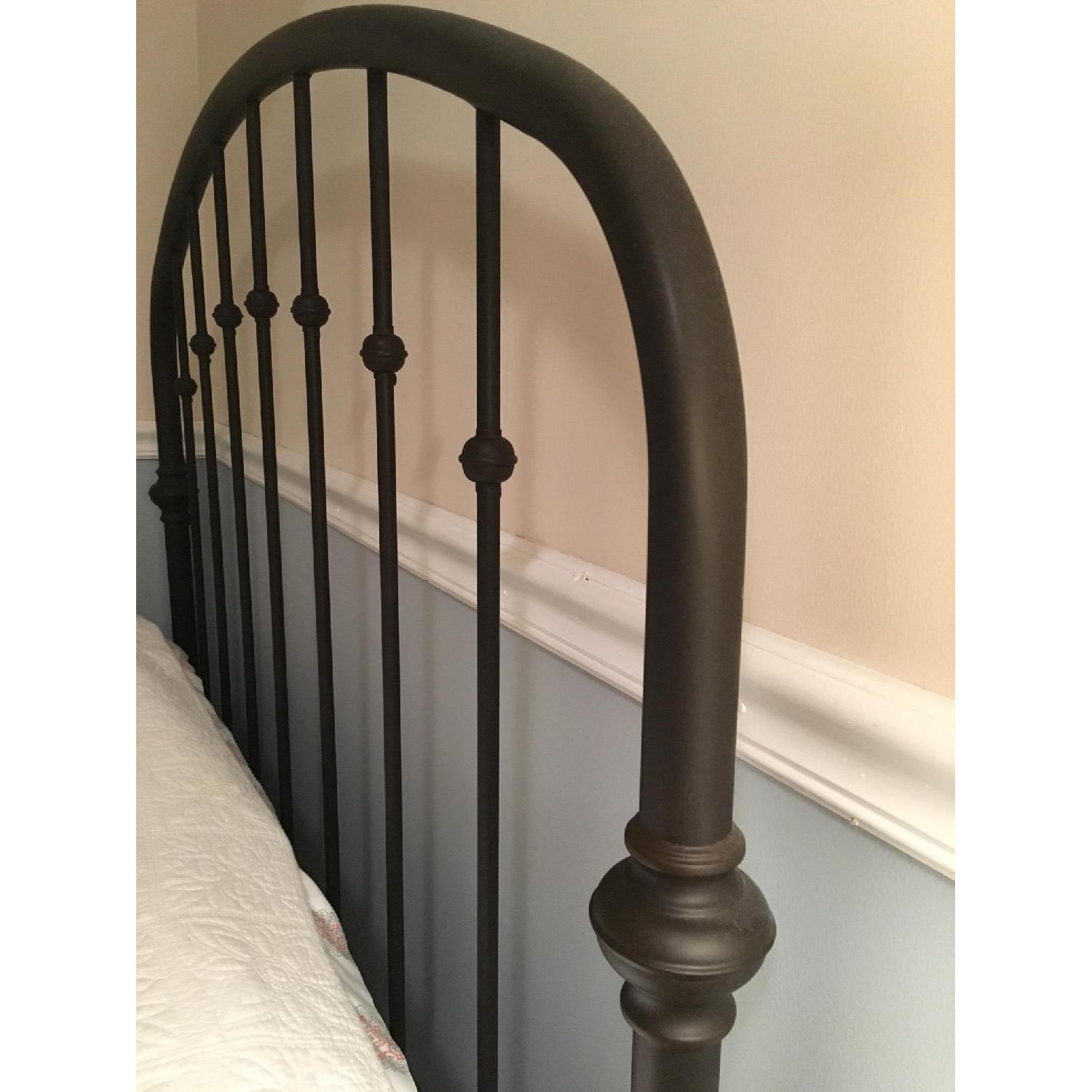 Pottery Barn Full Size Metal Bed Frame w/ Headboard - image-2