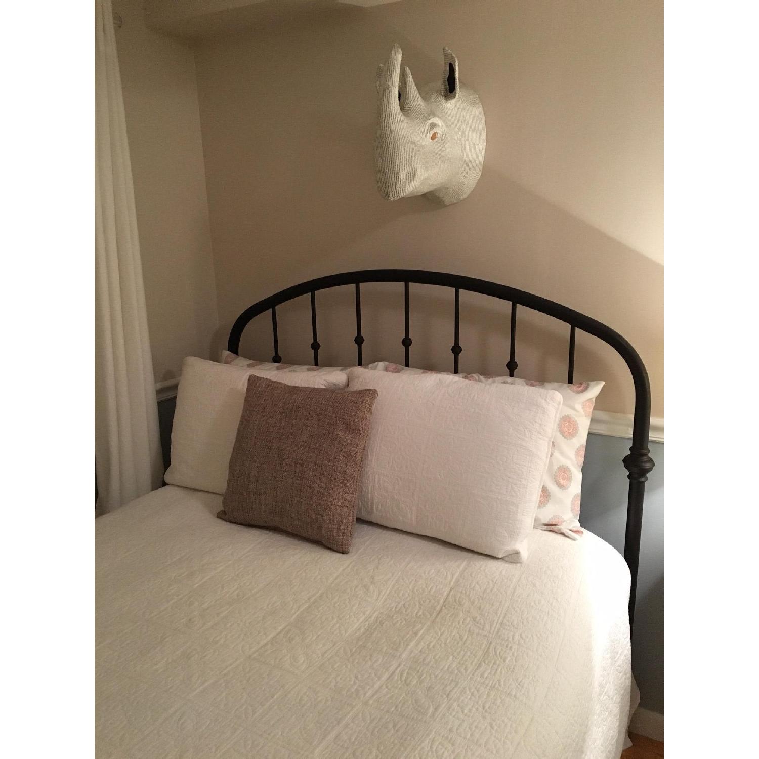 Pottery Barn Full Size Metal Bed Frame w/ Headboard - image-3