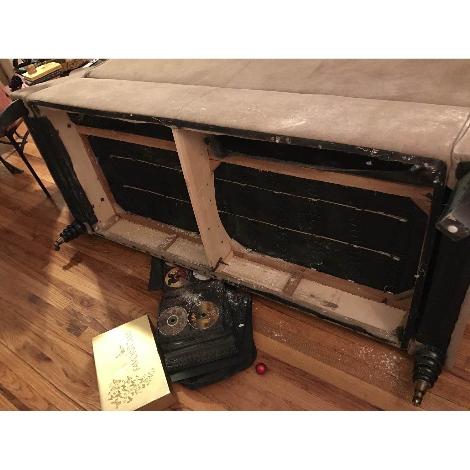 Better Living Hyde Tan-Grey Velvet Sofa - image-4