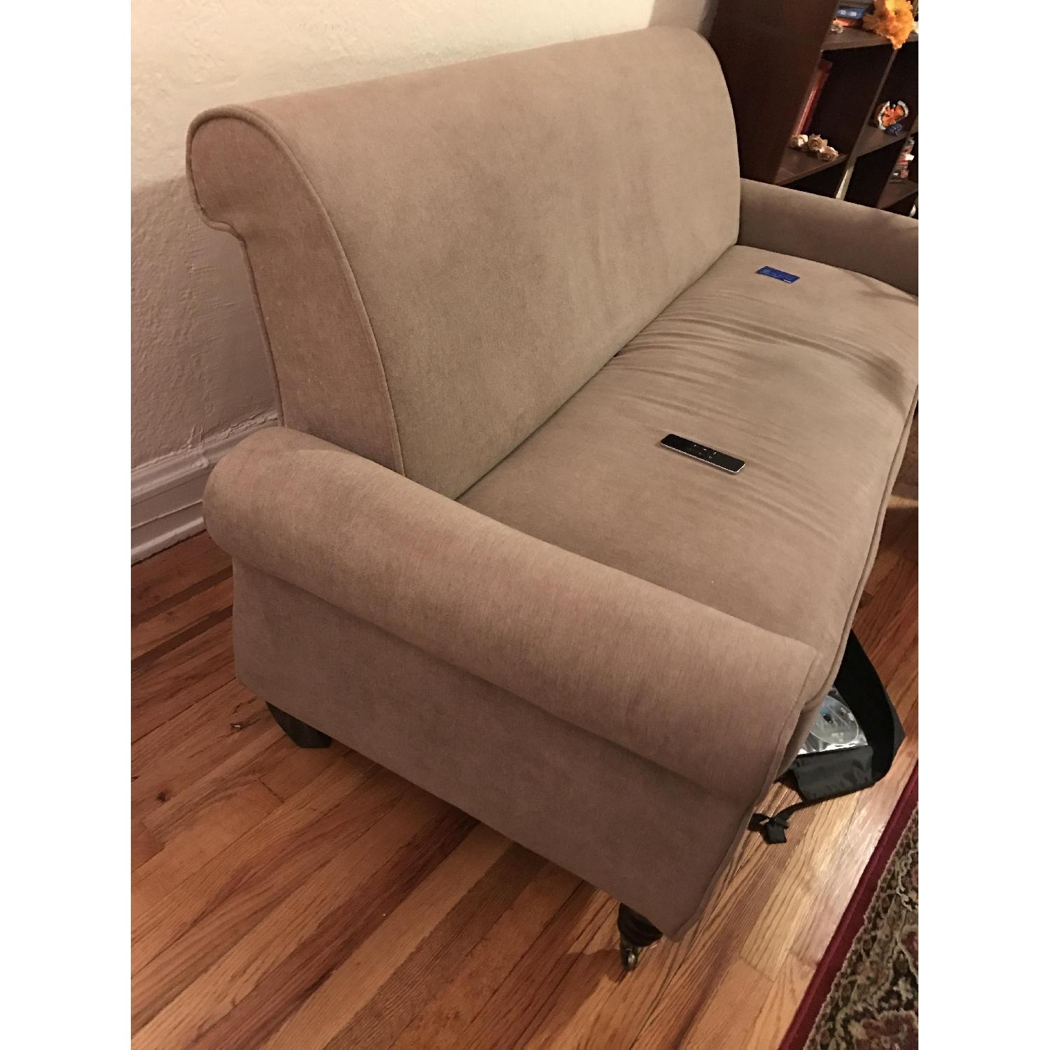 Better Living Hyde Tan-Grey Velvet Sofa - image-6