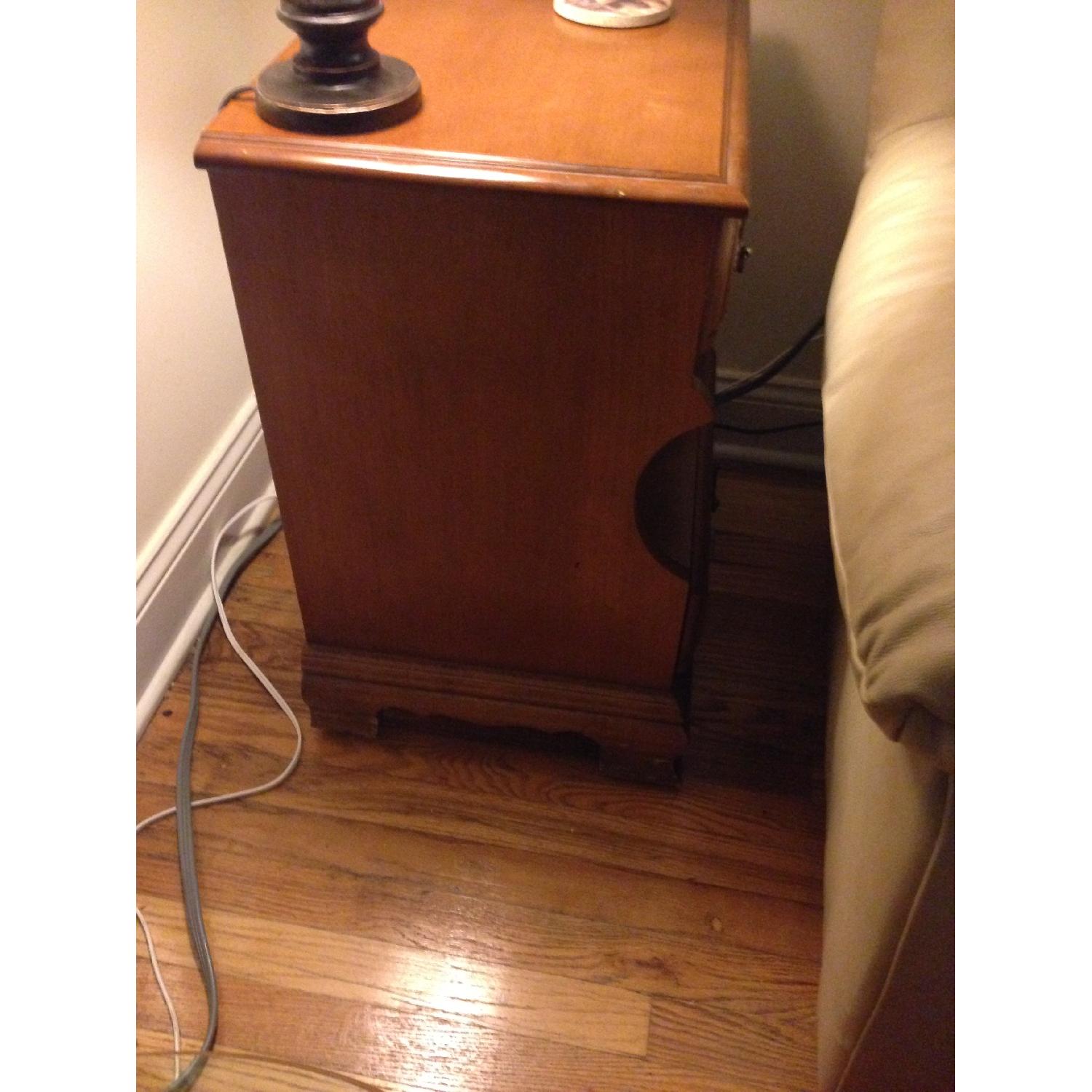 Solid Oak End Table - image-1