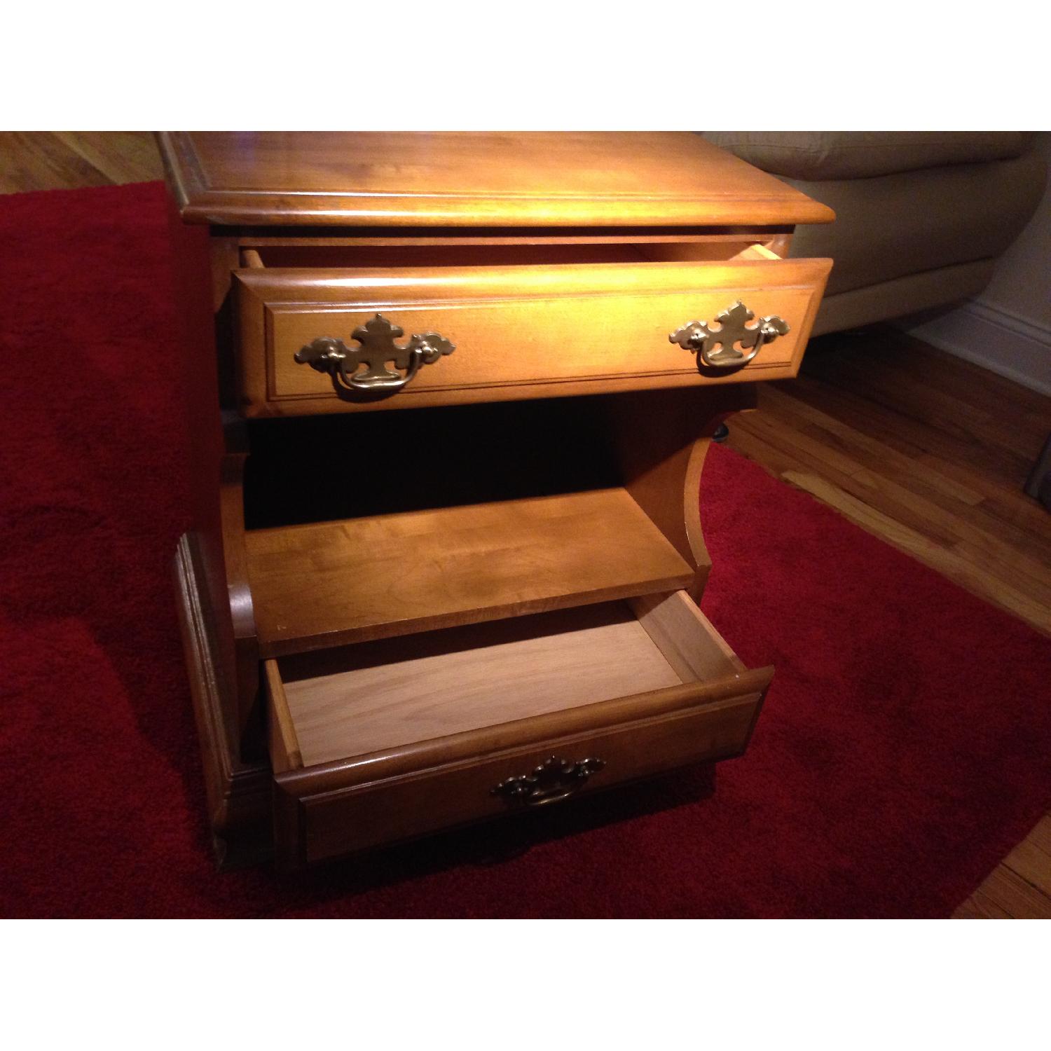 Solid Oak End Table - image-3