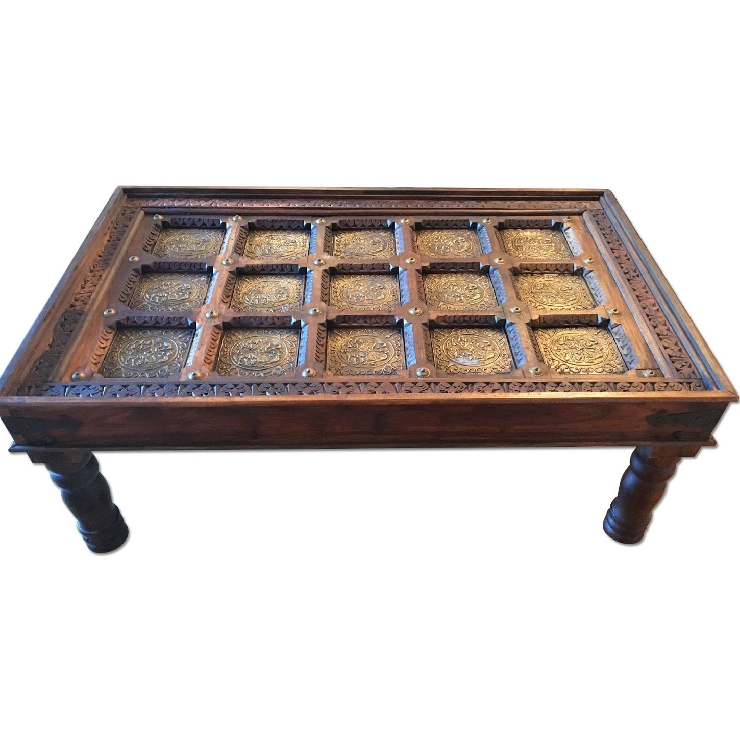 Rectangular Wooden Coffee Table - image-0