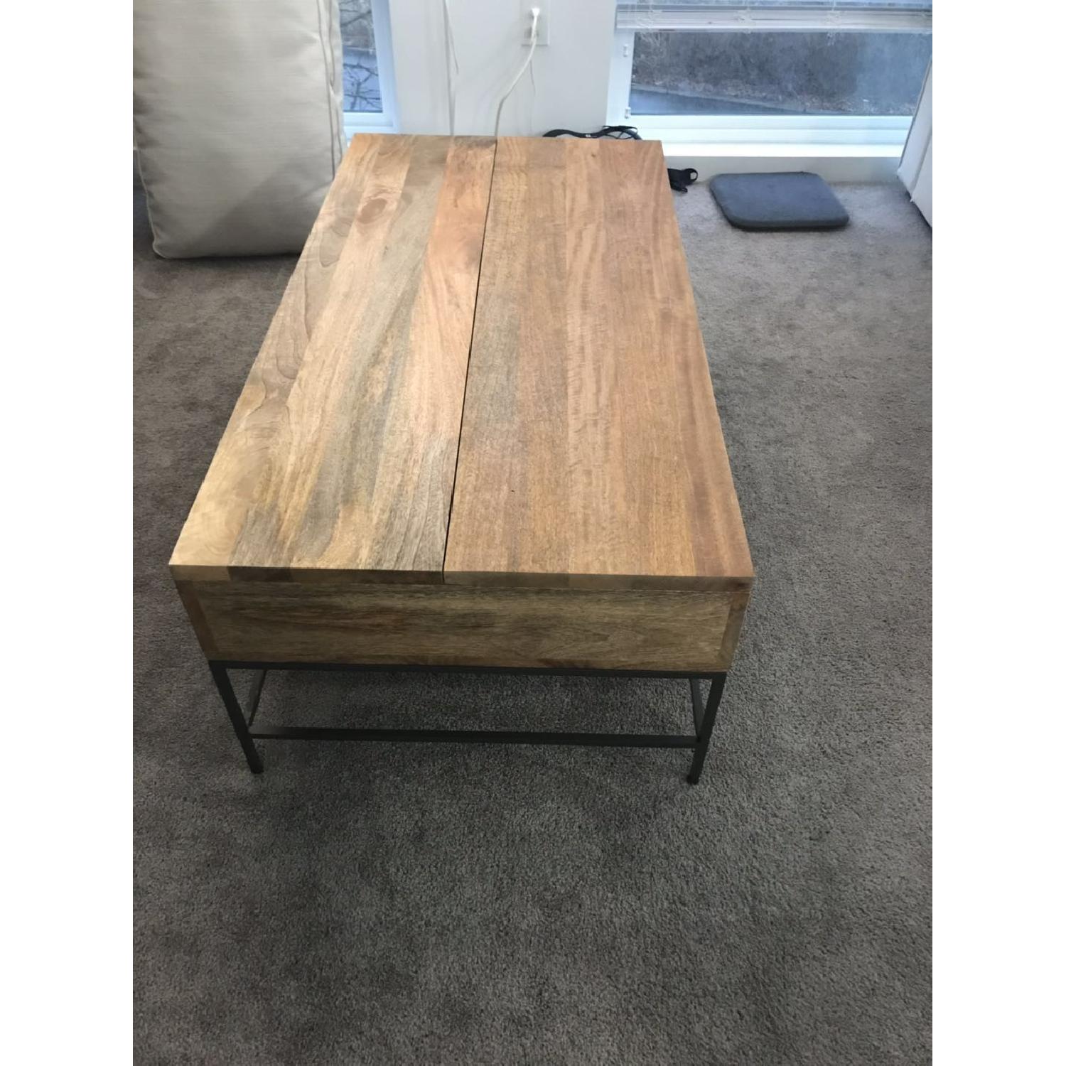 West Elm Large Pop-Up Coffee Table in Raw Mango - image-1