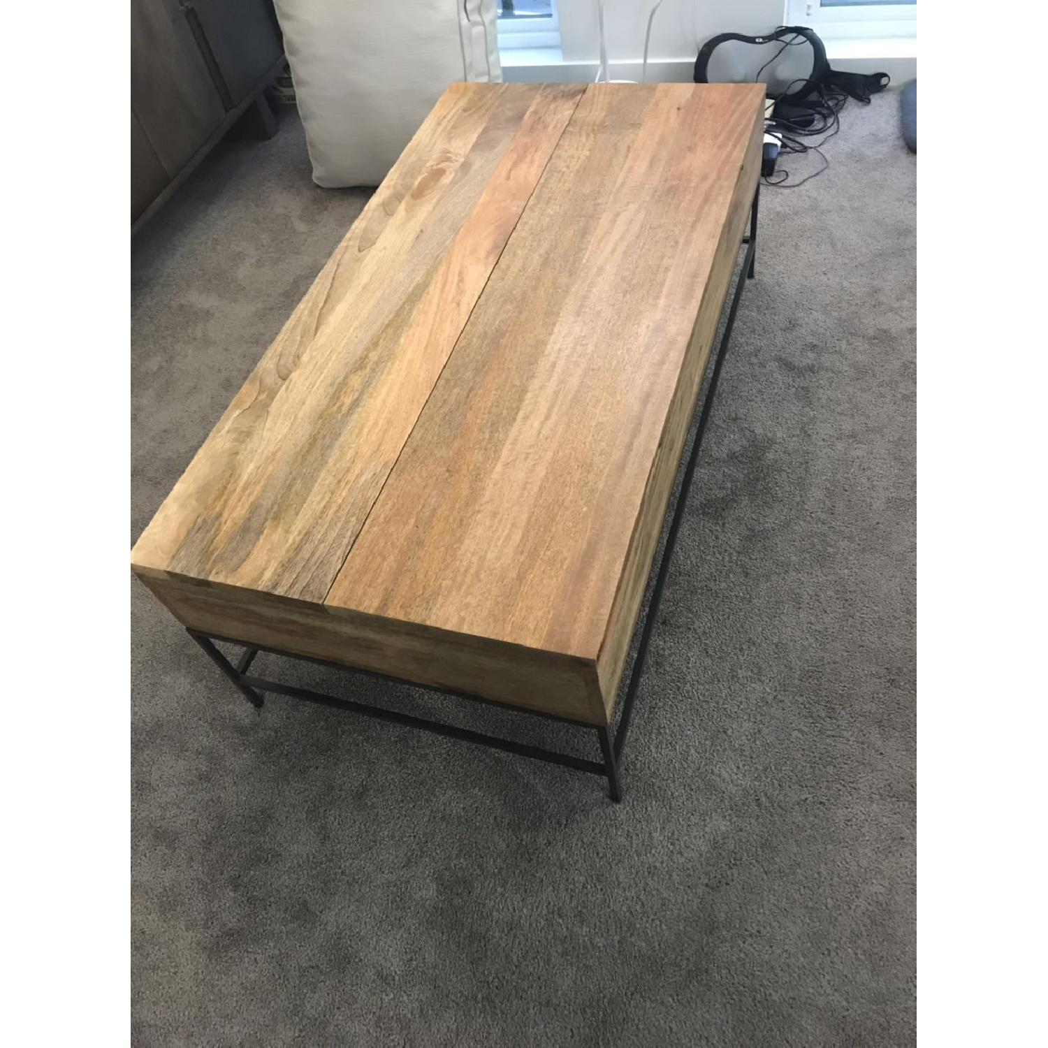 West Elm Large Pop-Up Coffee Table in Raw Mango - image-3