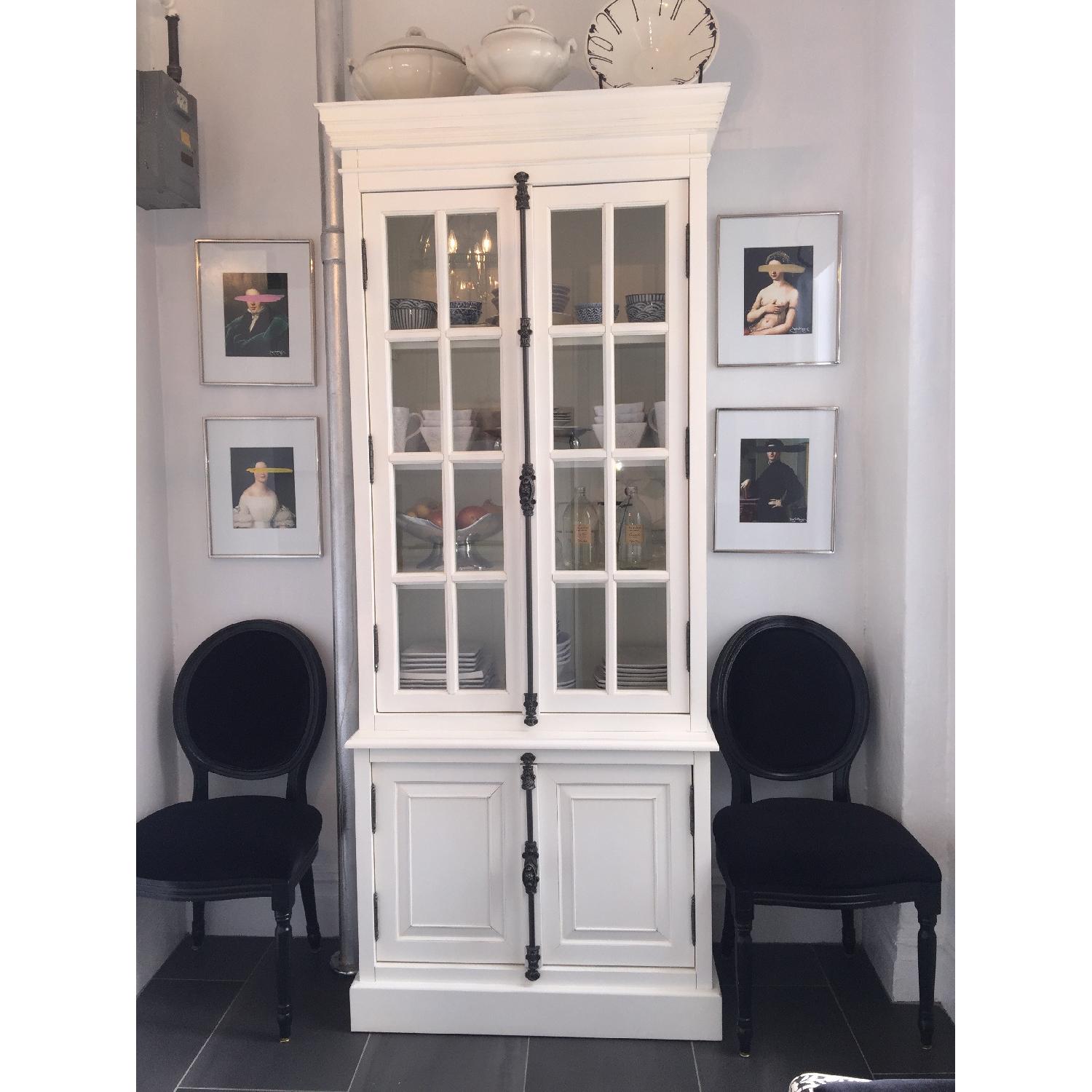 Restoration Hardware Sideboard w/ Hutch/Bookcase in White - image-1