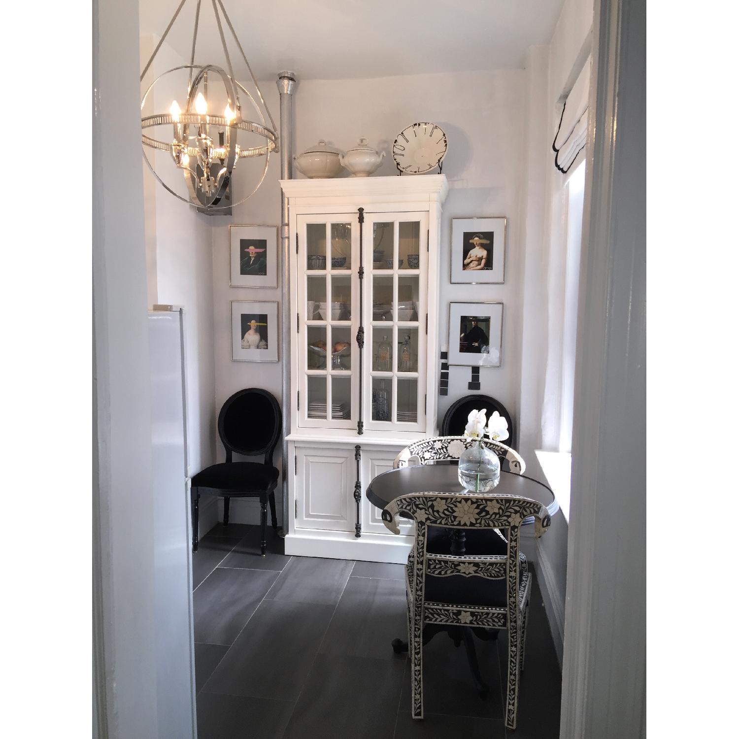 Restoration Hardware Sideboard w/ Hutch/Bookcase in White - image-2