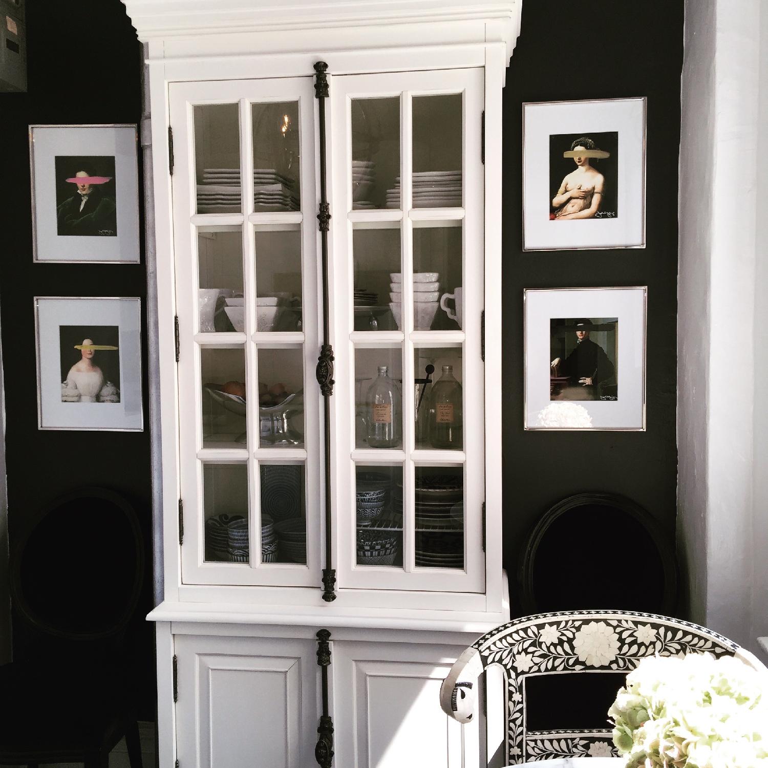 Restoration Hardware Sideboard w/ Hutch/Bookcase in White - image-5