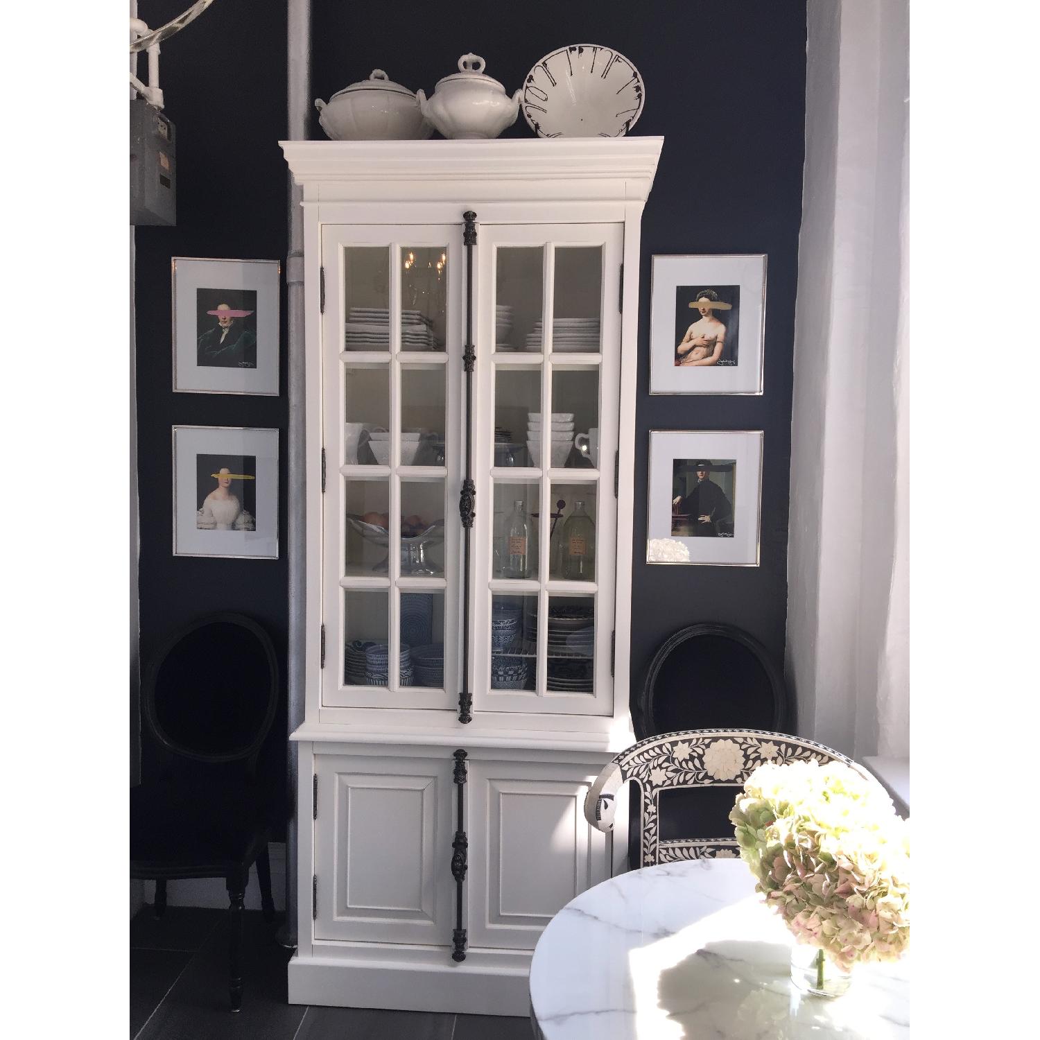 Restoration Hardware Sideboard w/ Hutch/Bookcase in White - image-6