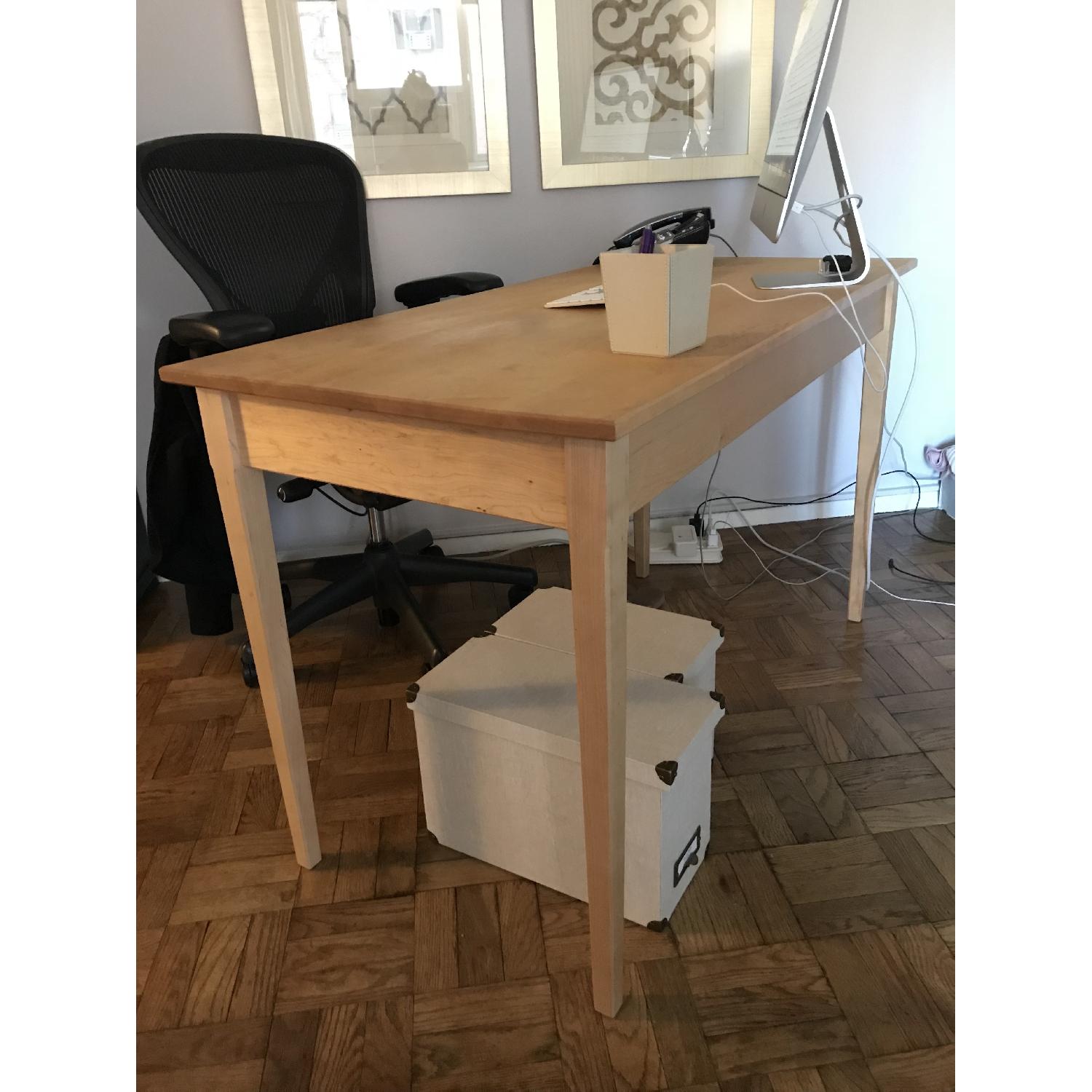 maple corner woodworks solid maple desk w drawer aptdeco