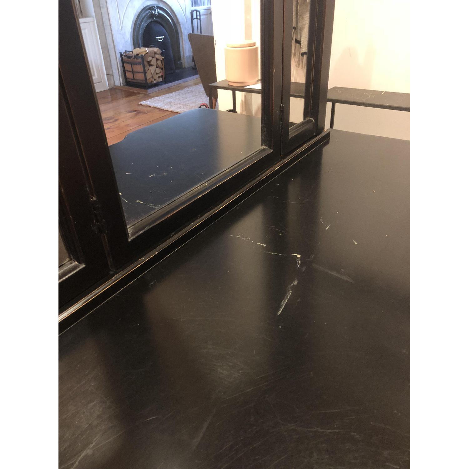 Black Vanity/Dressing Table w/ Tri-Fold Mirror - image-4