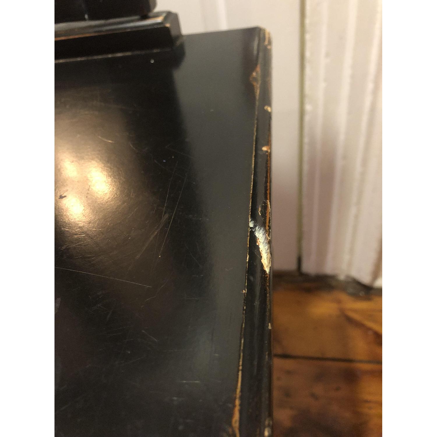 Black Vanity/Dressing Table w/ Tri-Fold Mirror - image-6