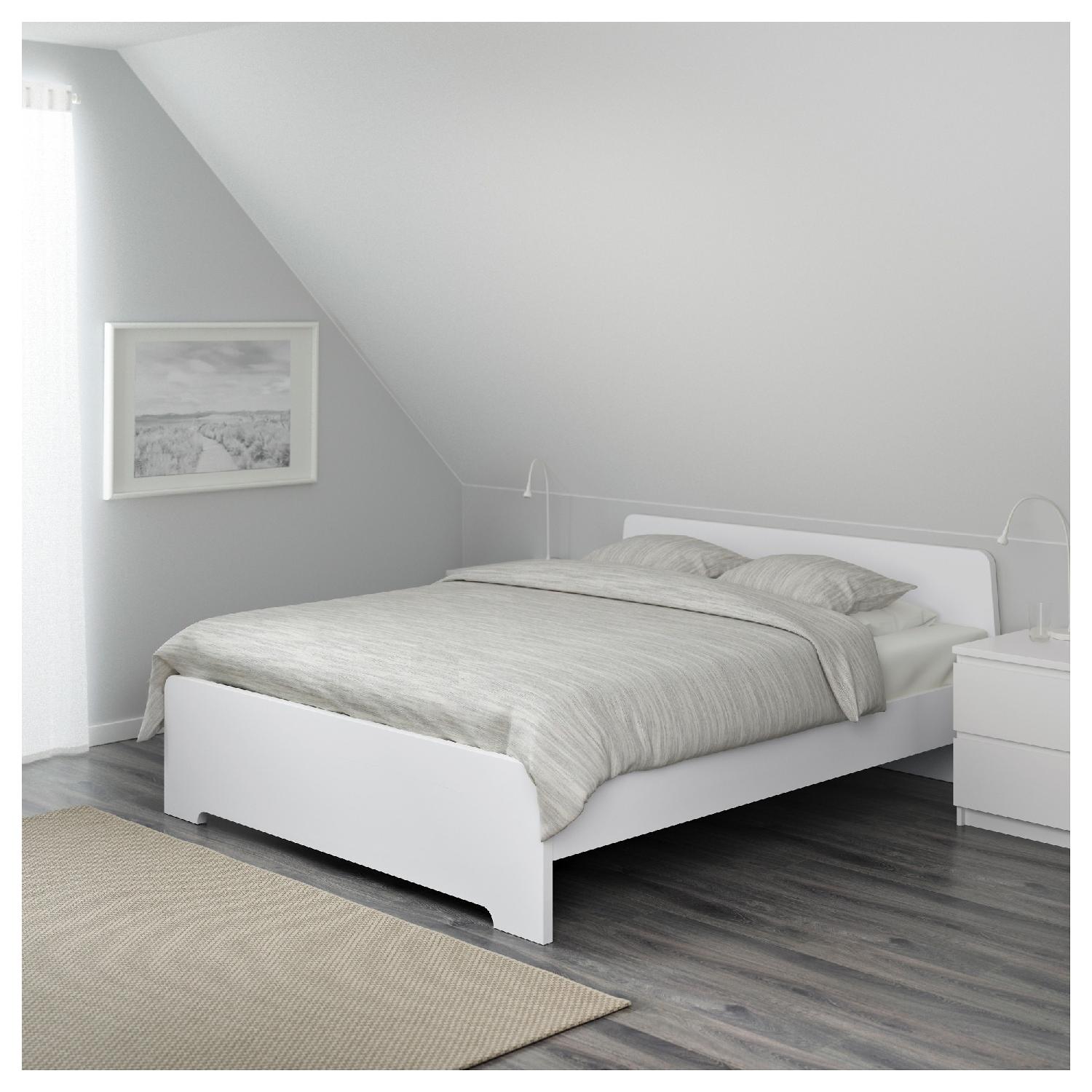 Ikea Queen Size Bed Frame in White - image-1