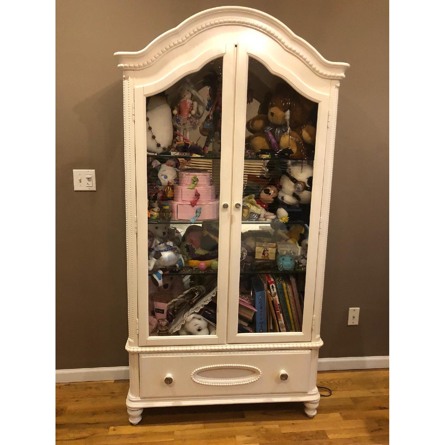 Glass Front Armoire w/ Glass Shelves - image-1