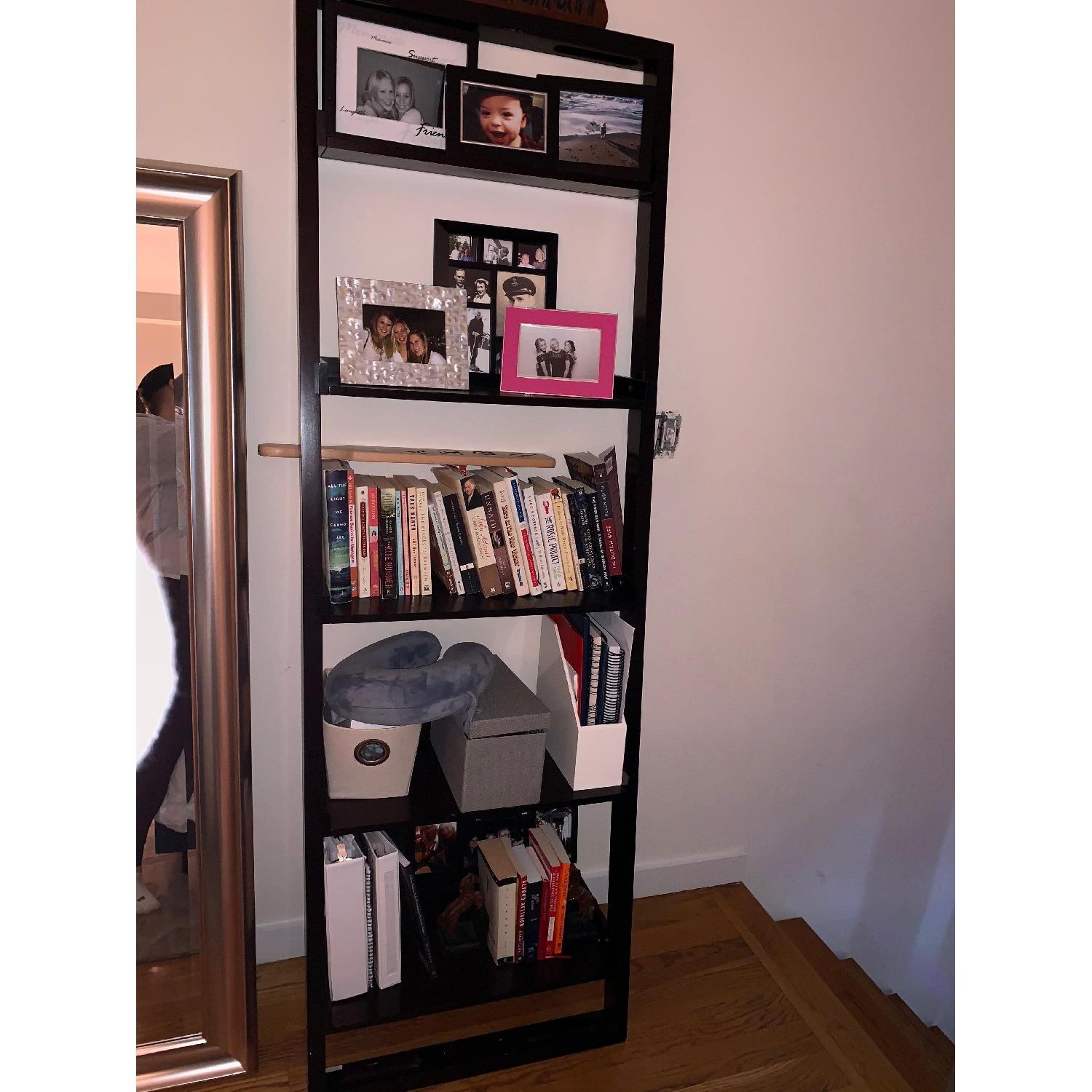 Crate & Barrel Sloane Leaning Bookcases - image-1