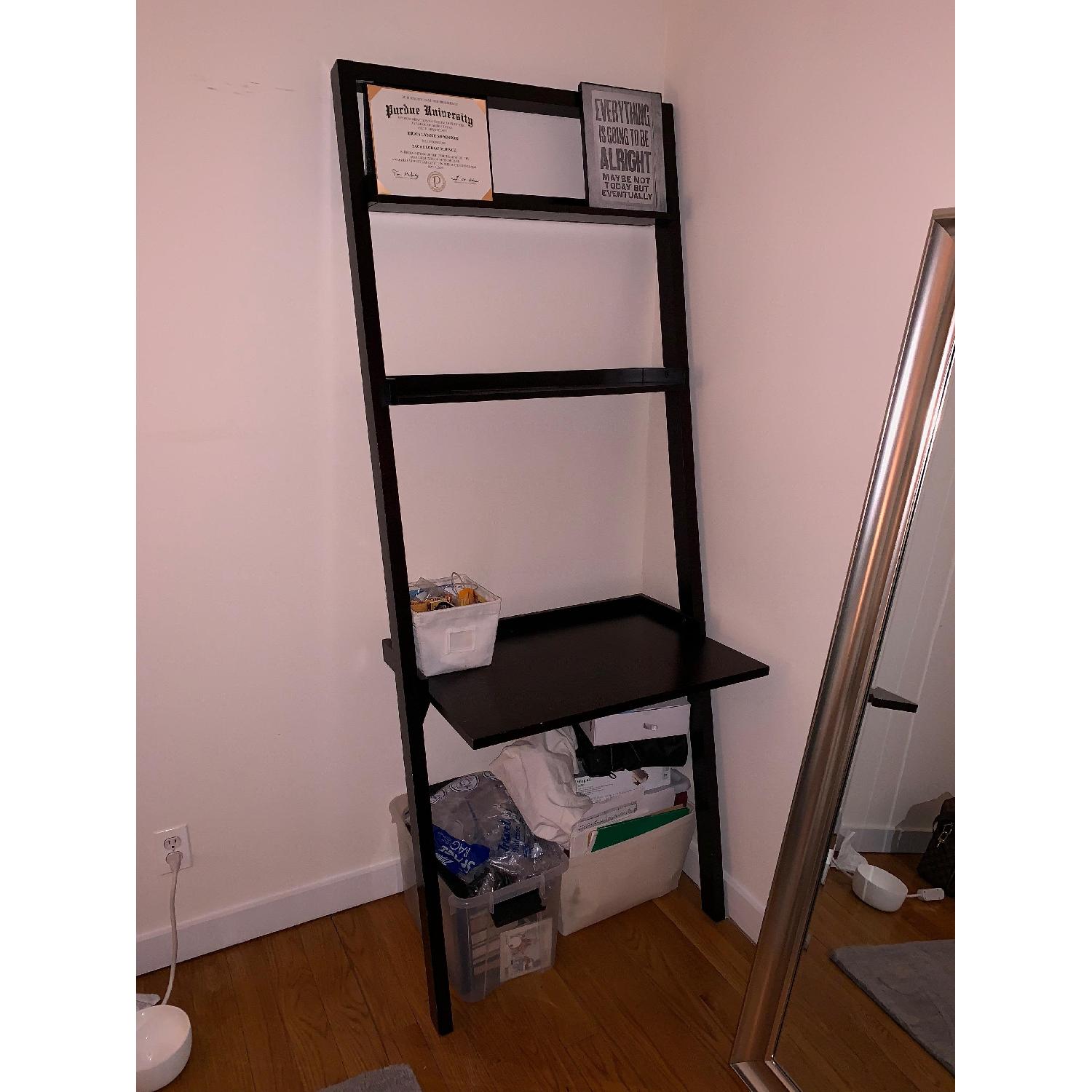 Crate & Barrel Sloane Leaning Bookcases - image-3