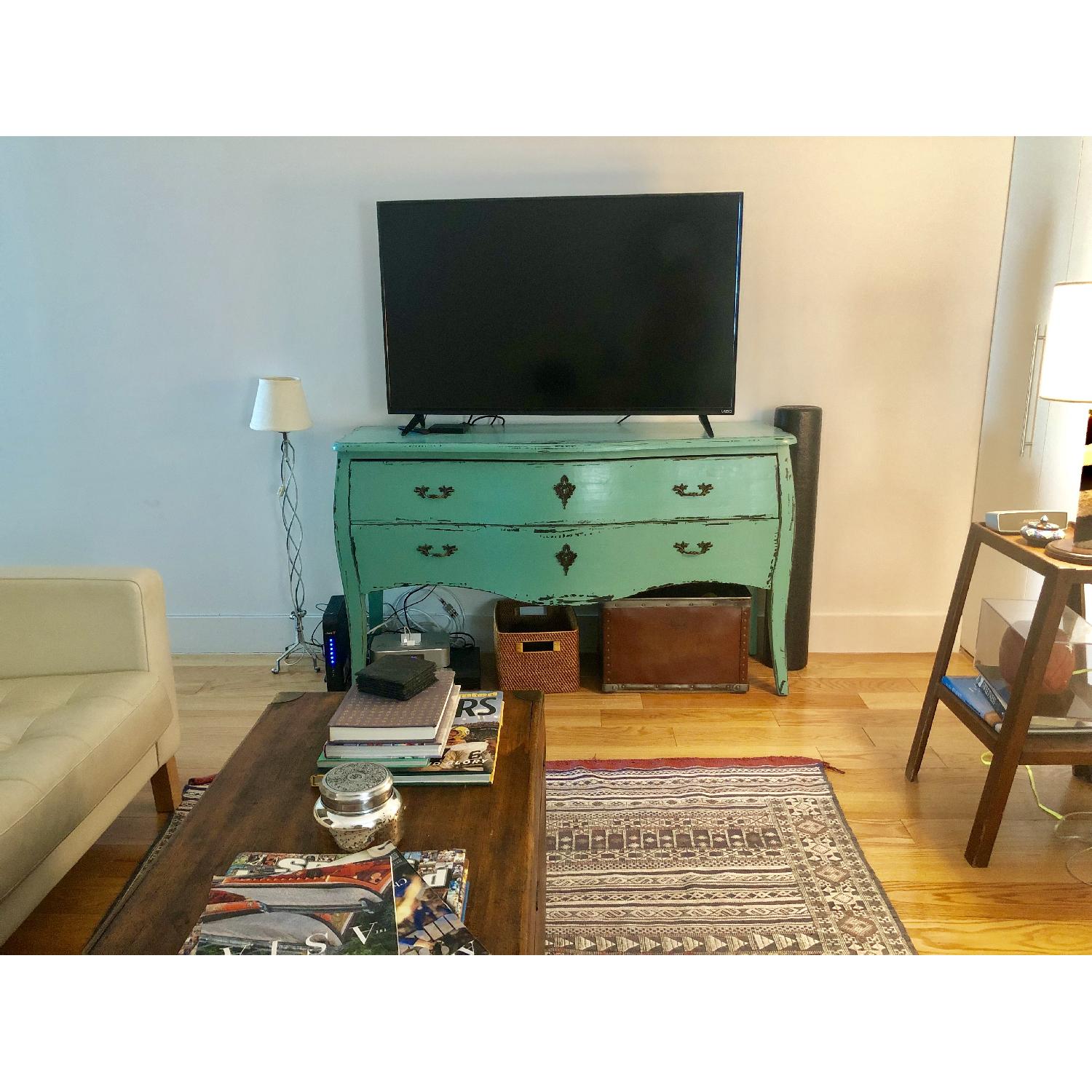 Arhaus Distressed Turquoise Dresser - image-1