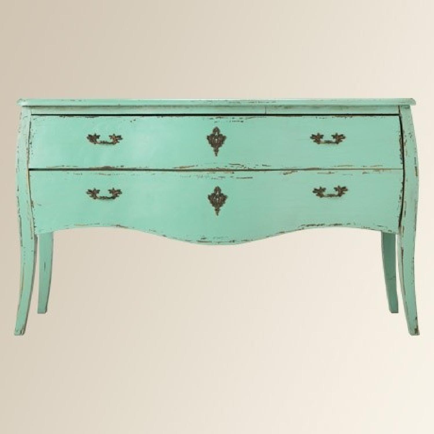 Arhaus Distressed Turquoise Dresser - image-4