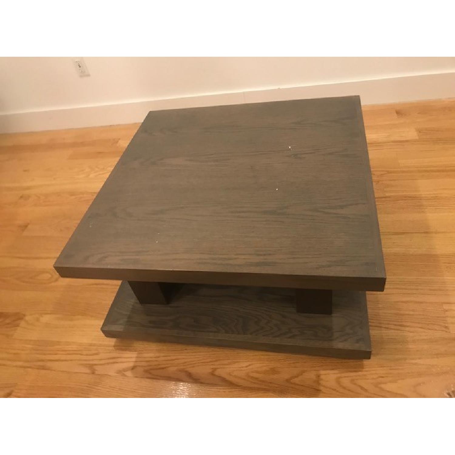 Aspen Home Grey Driftwood Square Coffee Table On Wheels - image-1