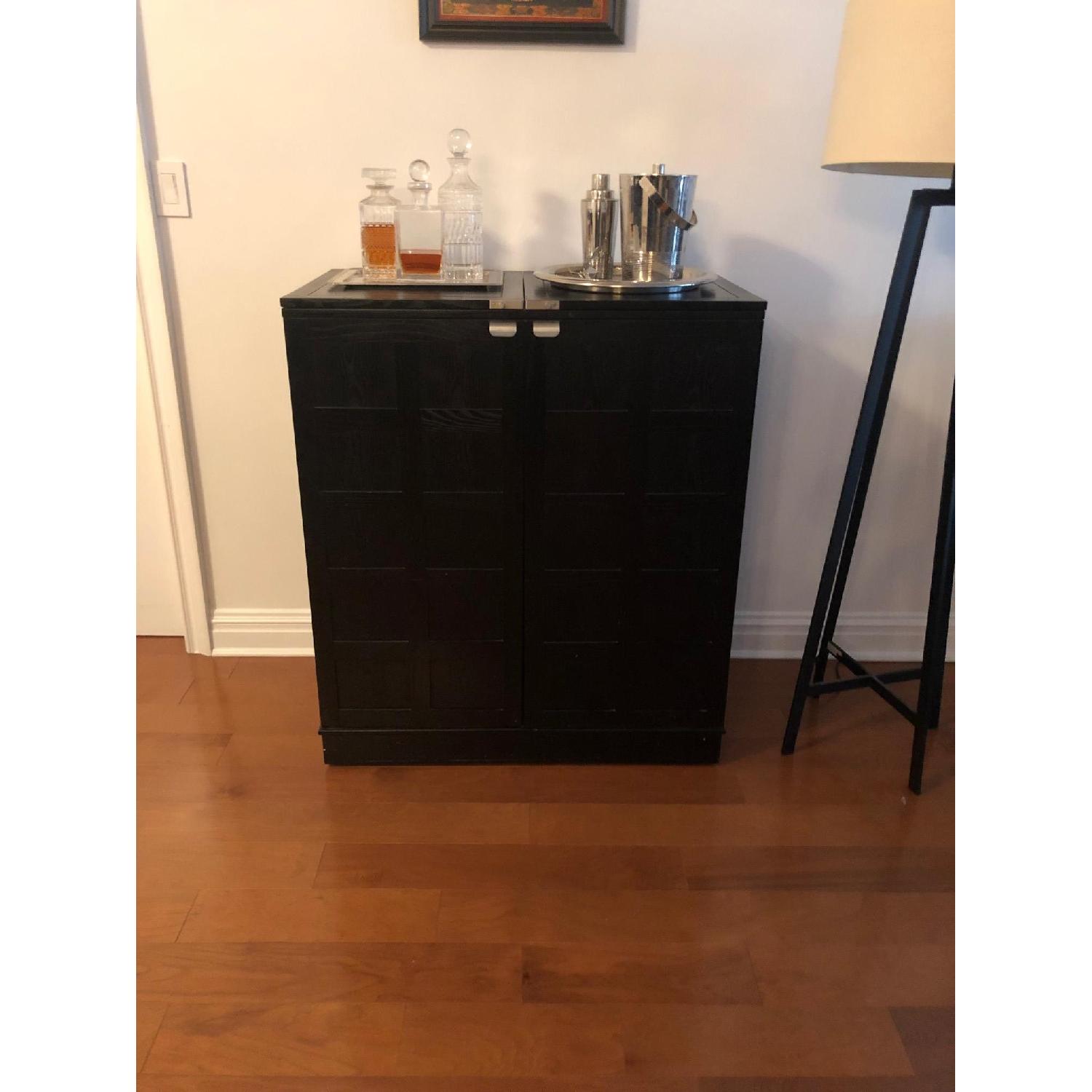Crate & Barrel Steamer Bar Cabinet - image-1