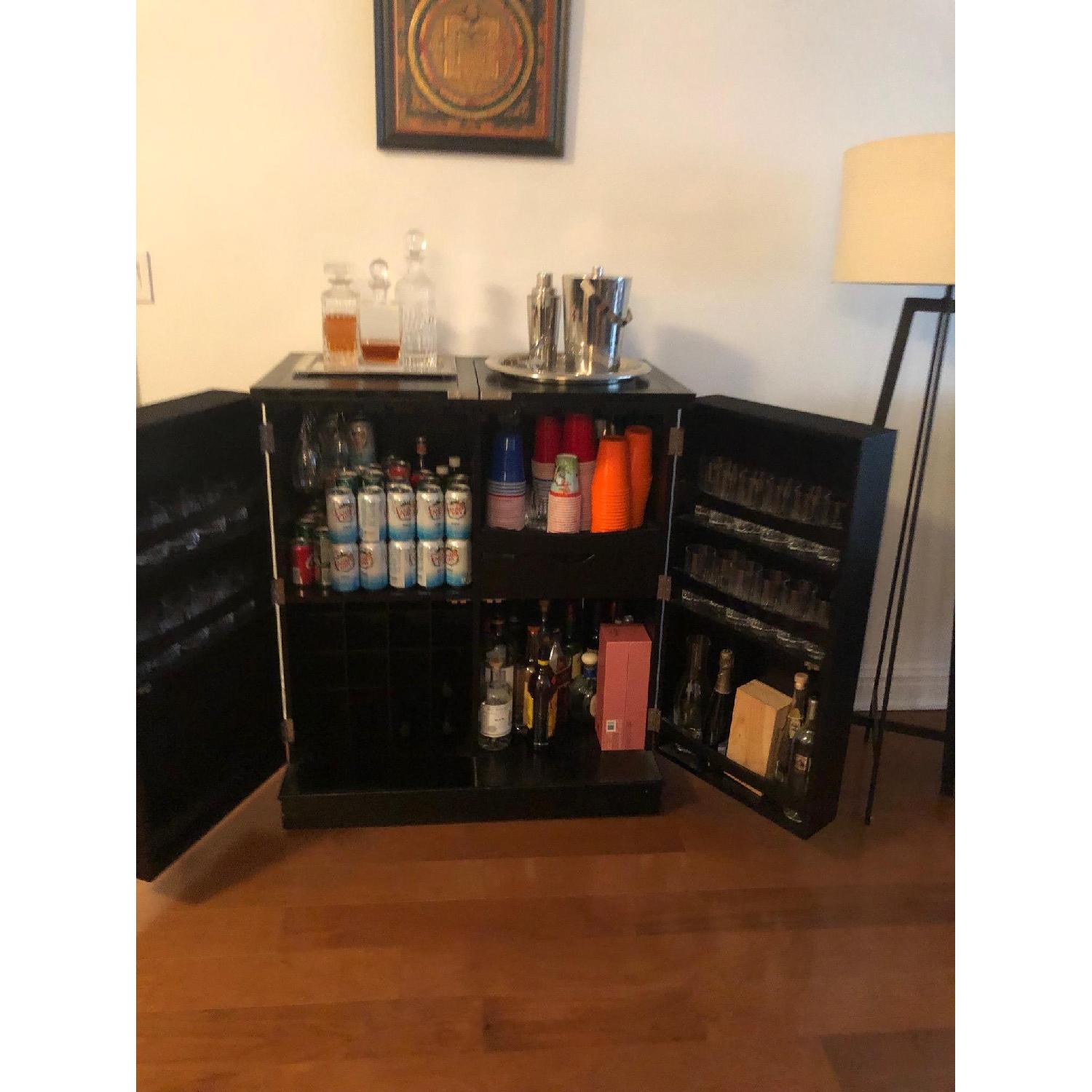 Crate & Barrel Steamer Bar Cabinet - image-2