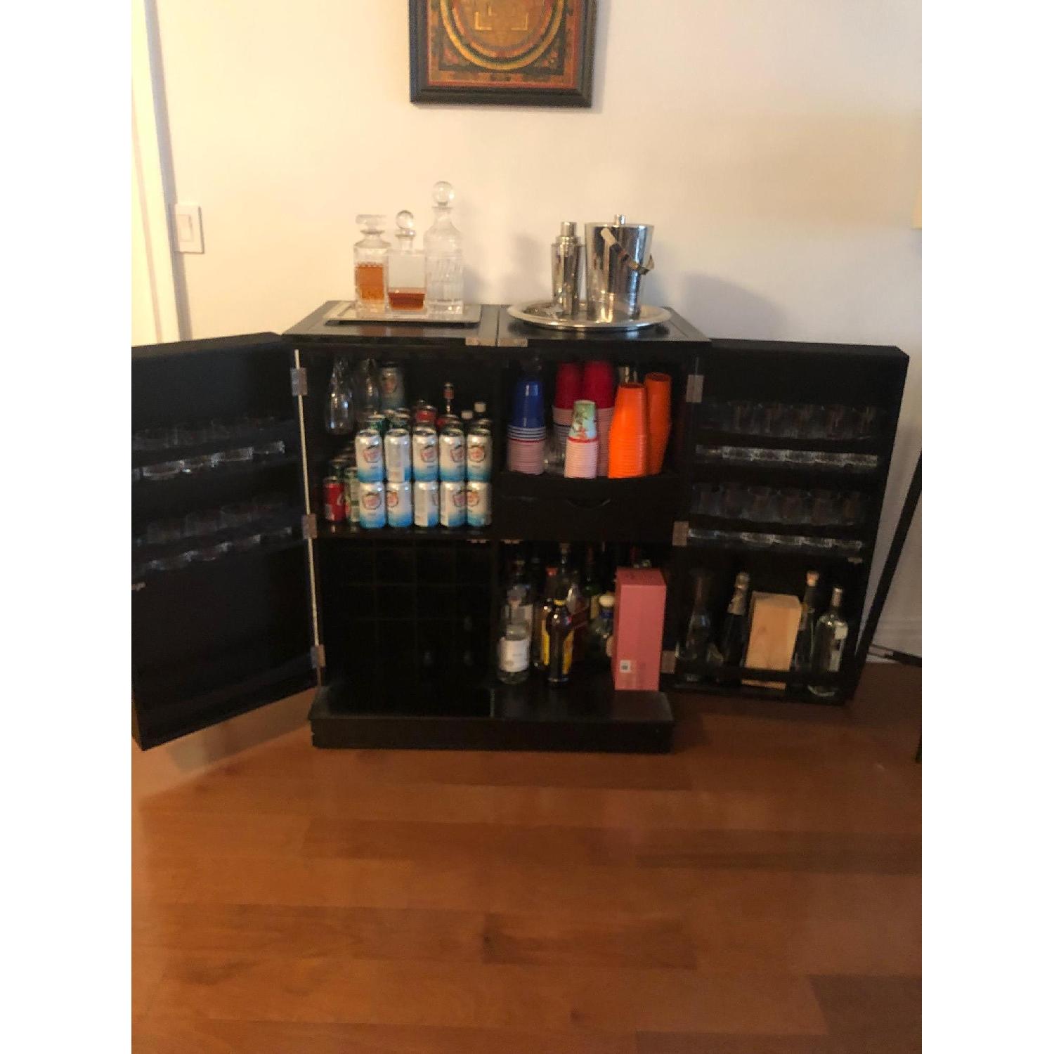 Crate & Barrel Steamer Bar Cabinet - image-3