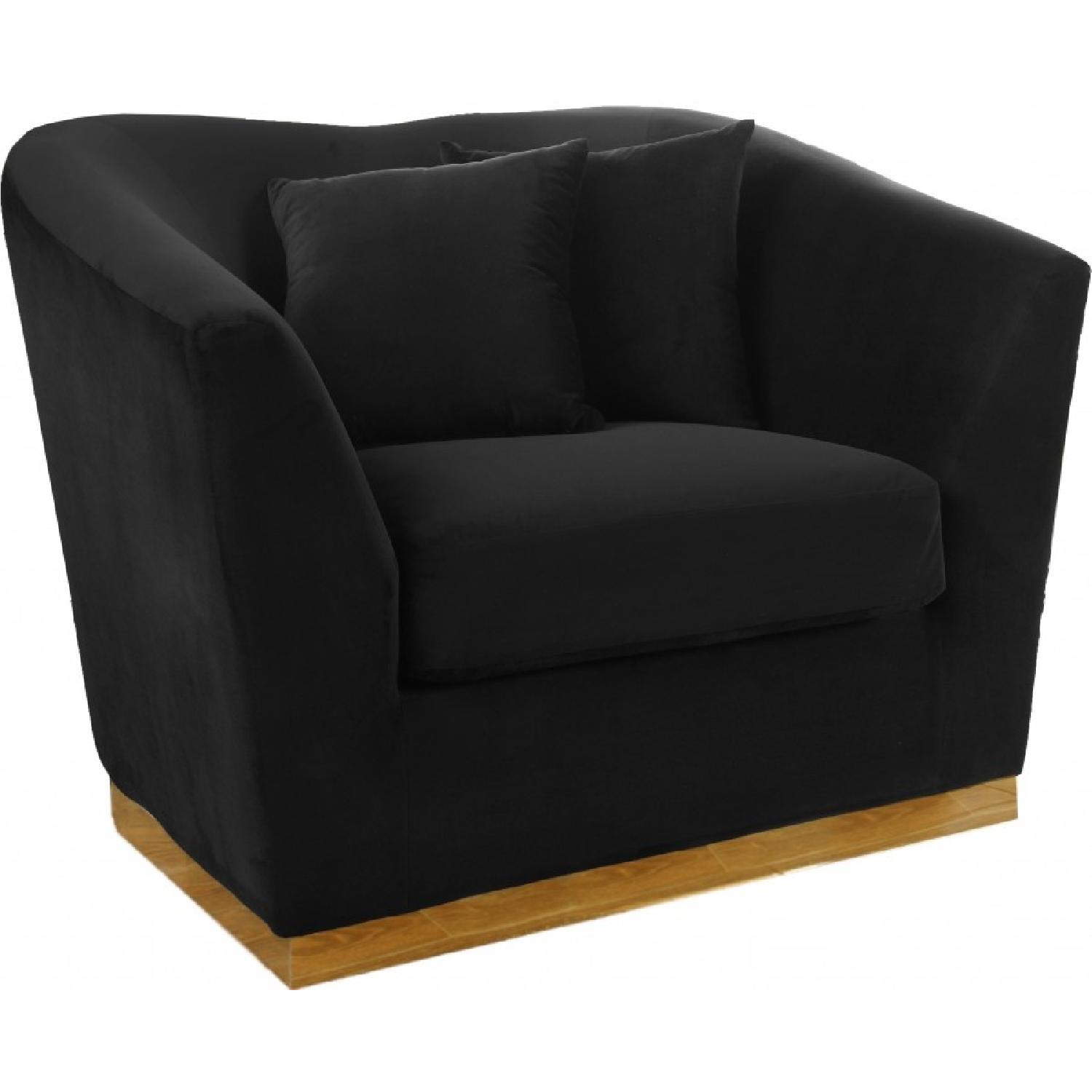 Meridian Gold & Black Chair - image-0