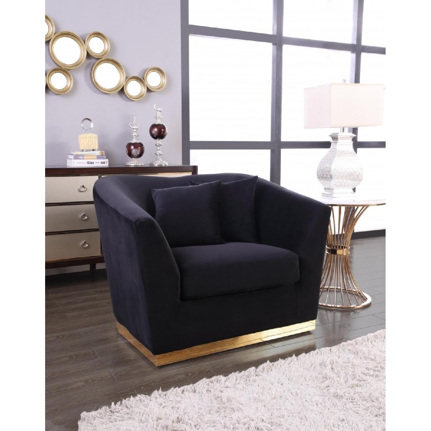 Meridian Gold & Black Chair - image-3