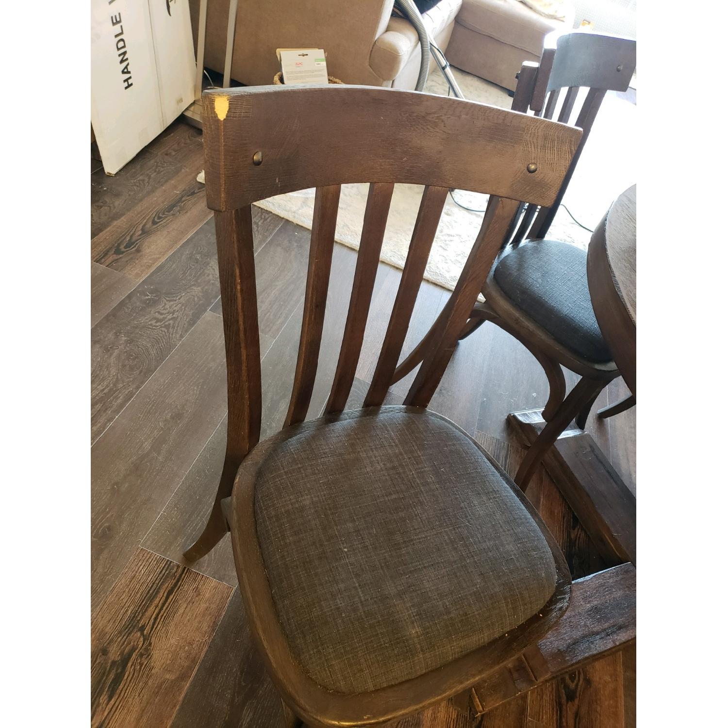 Solid Wood Expandable Dining Table w/ 4 Chairs - image-9