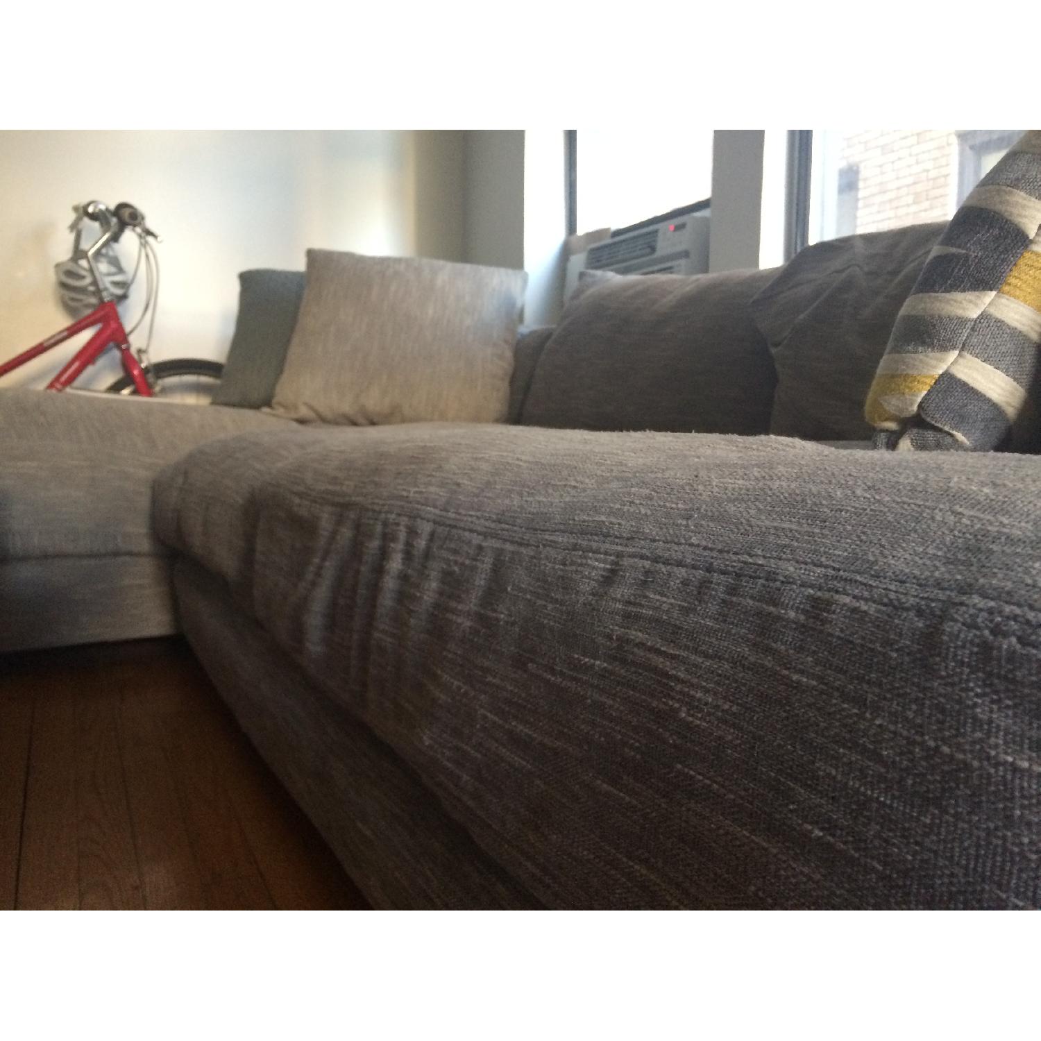 Raymour & Flanigan Leighton 2 Piece Chaise Sectional Sofa - AptDeco