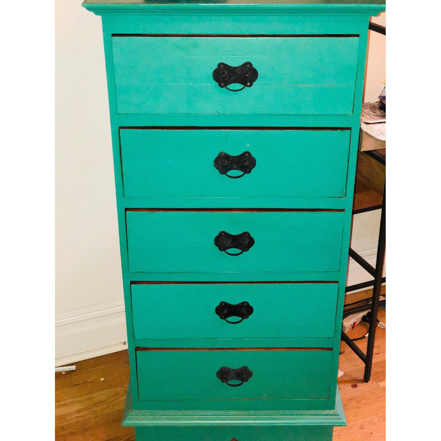 Nadeau Furniture Teal Tall Handmade Dresser - image-1