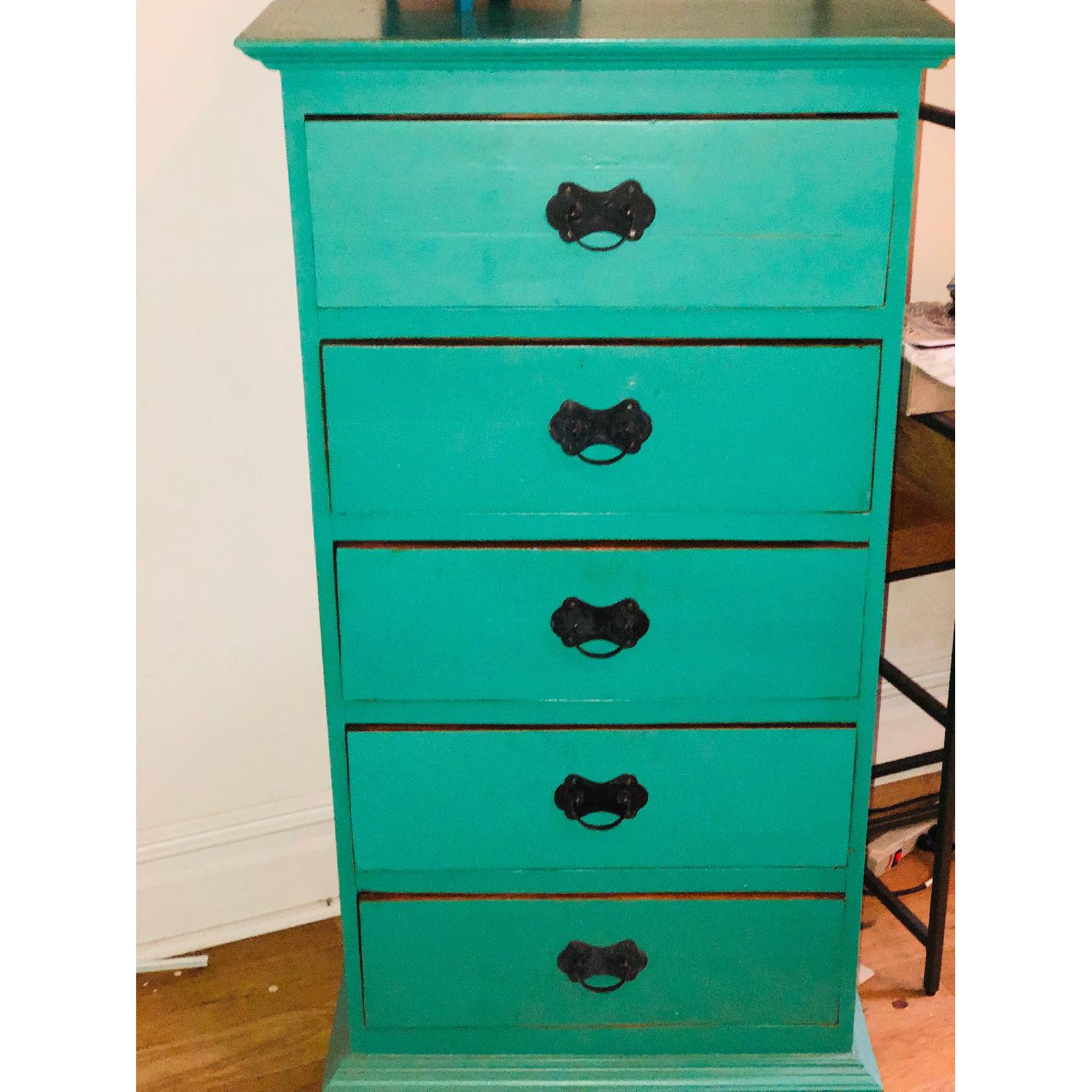 Nadeau Furniture Teal Tall Handmade Dresser - image-2