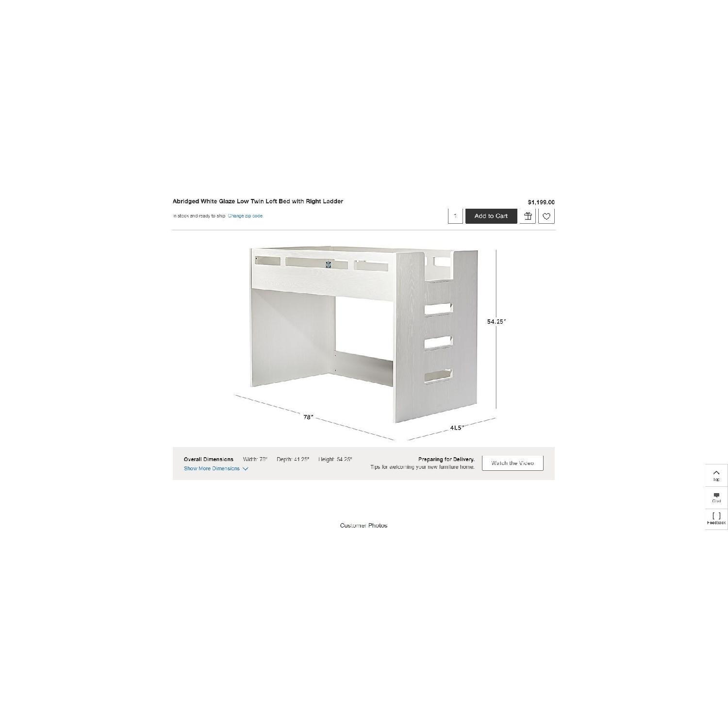 Crate & Barrel Kids Low Loft Bed - image-1