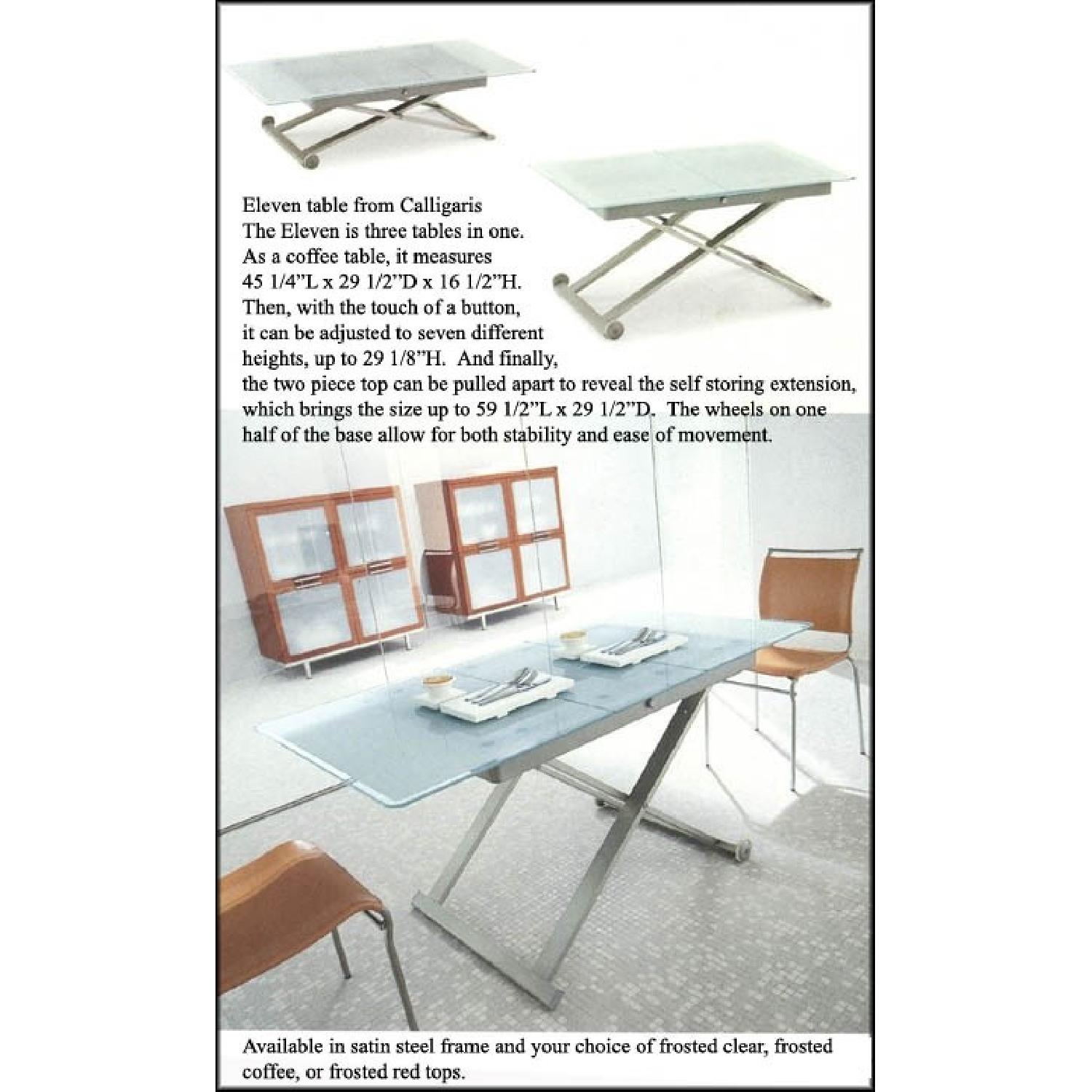 Calligaris Eleven Coffee to Dining Convertible Table - image-1