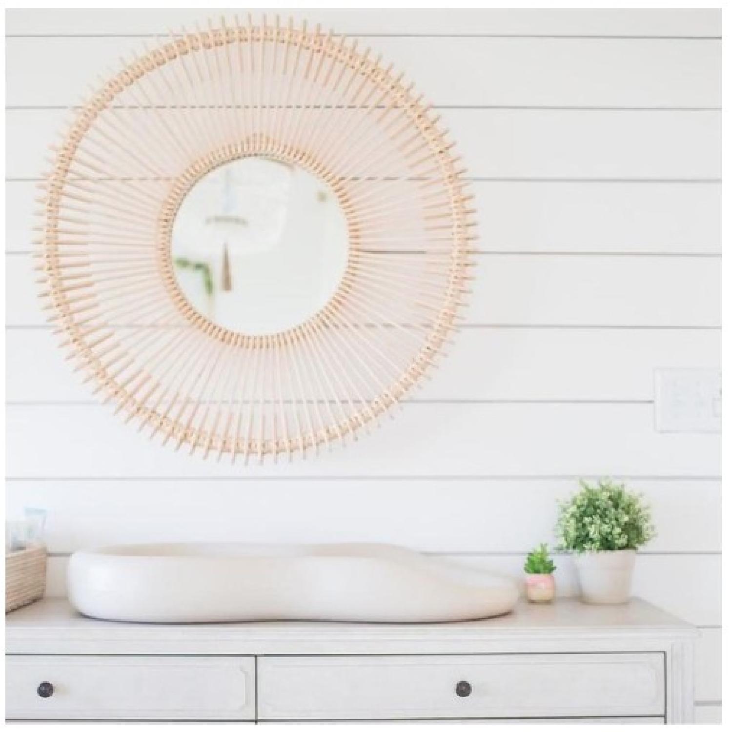 Pottery Barn Natural Rattan Mirror - AptDeco