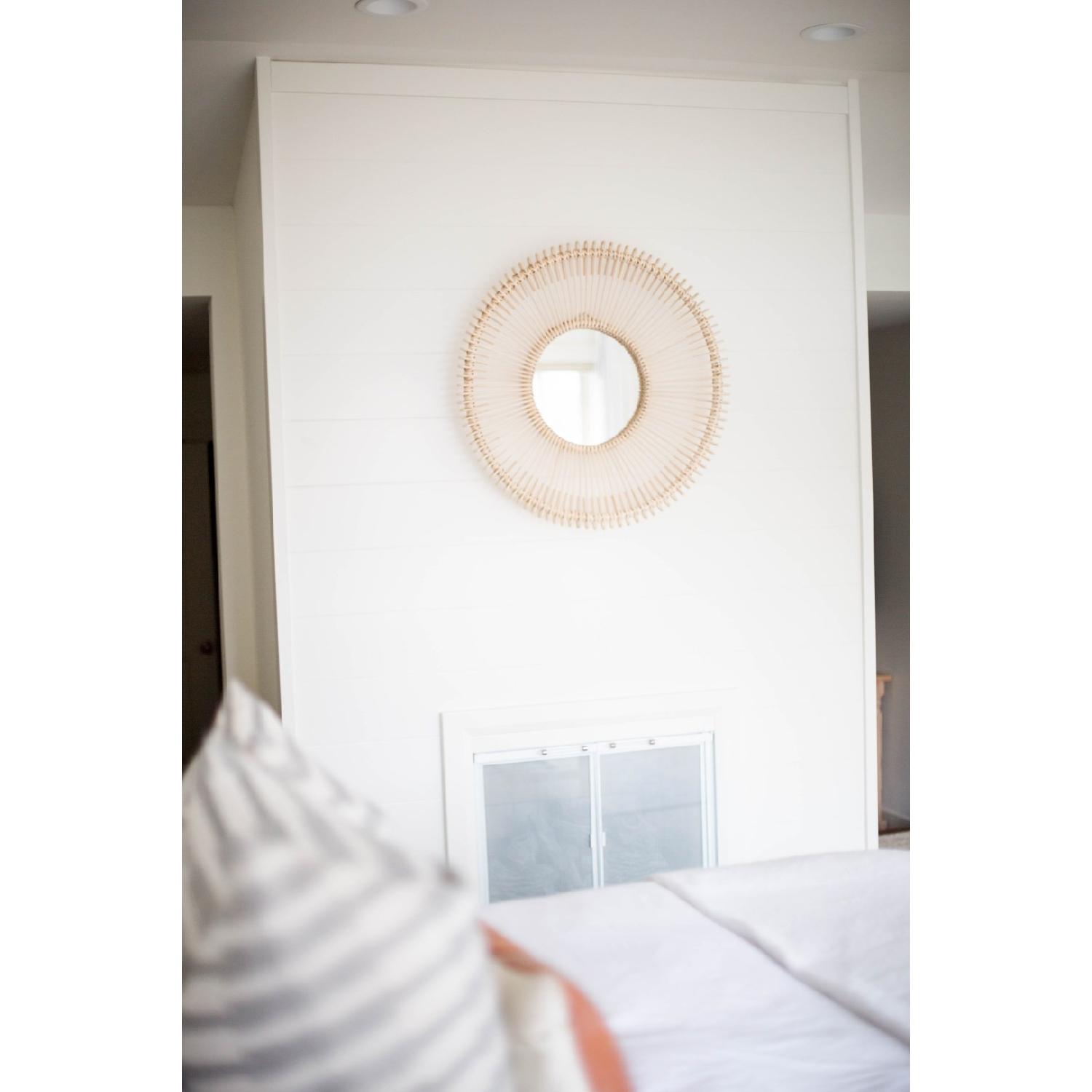 Pottery Barn Natural Rattan Mirror AptDeco