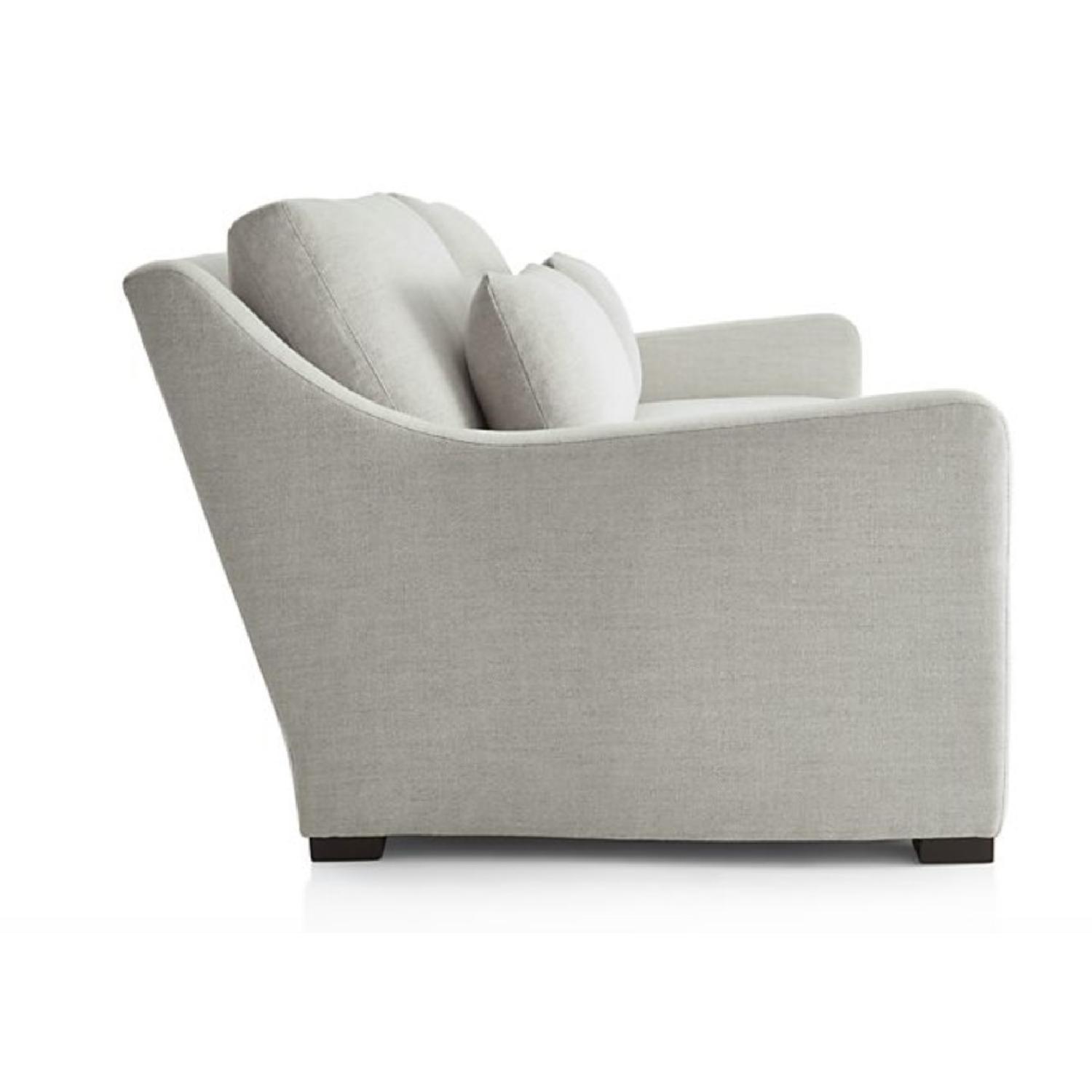 Crate & Barrel Verano II Grey Slope Arm Sofa AptDeco