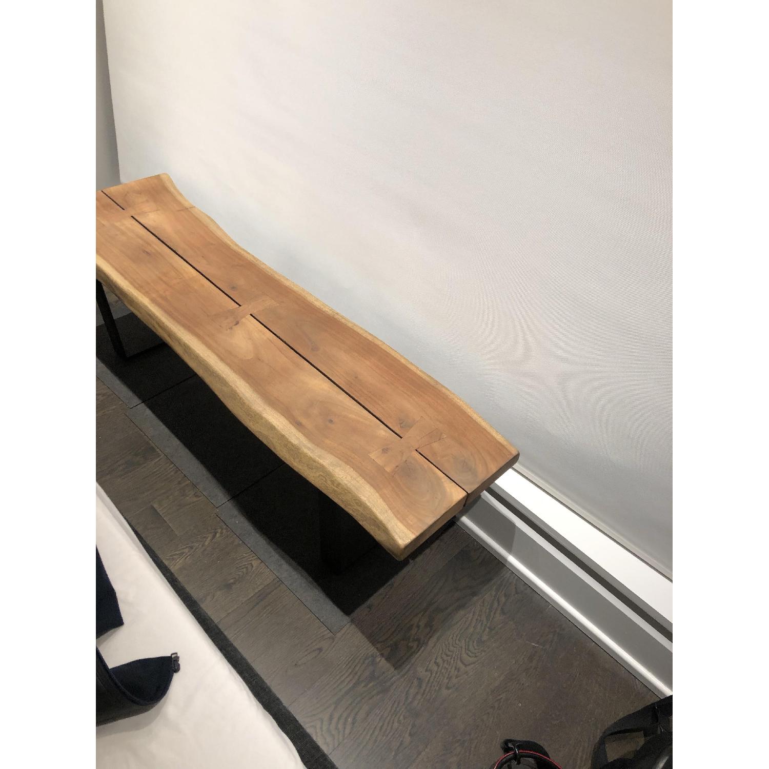 Room & Board Chilton Live Edge Bench in Walnut Wood AptDeco