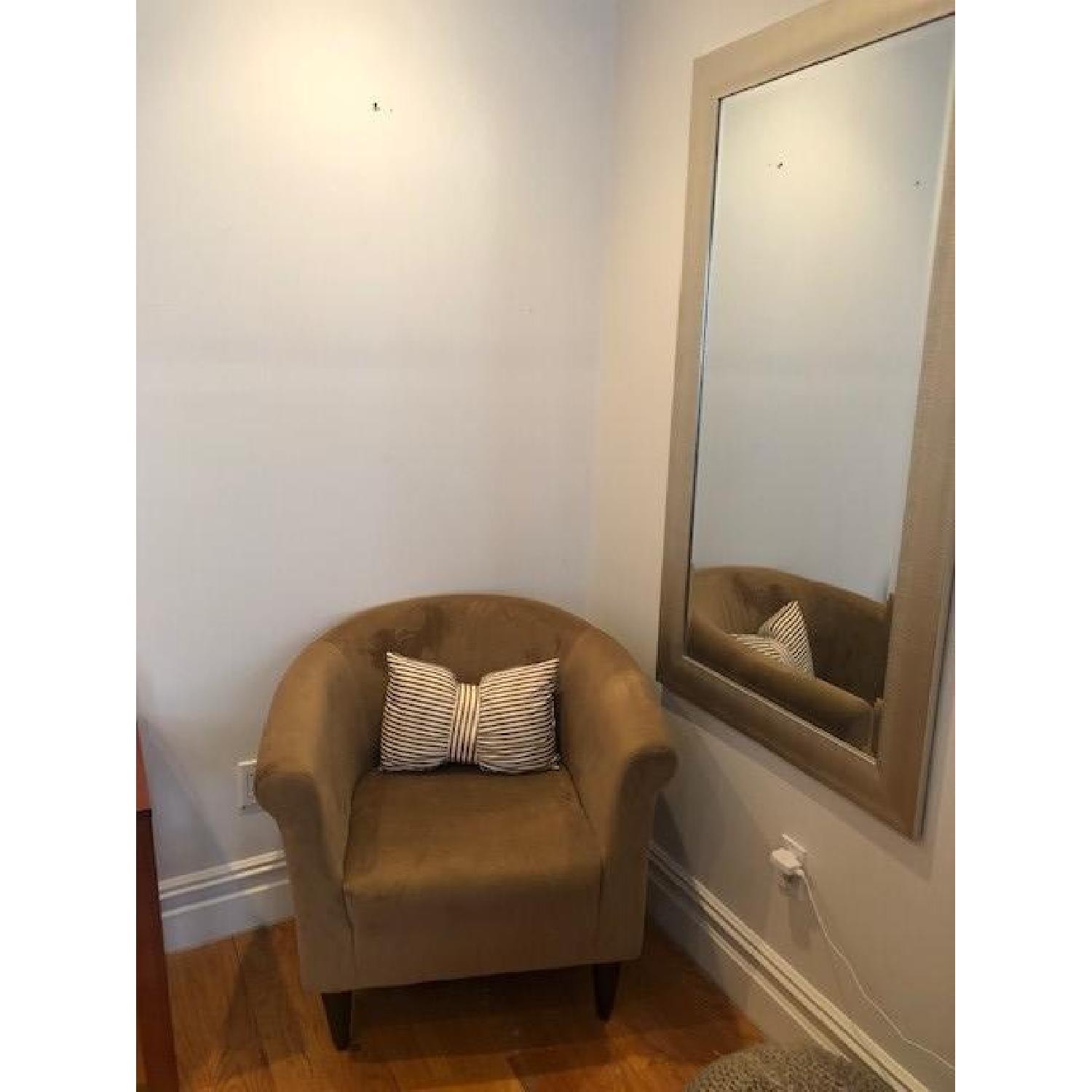 Contemporary Beige Accent Chair - image-2