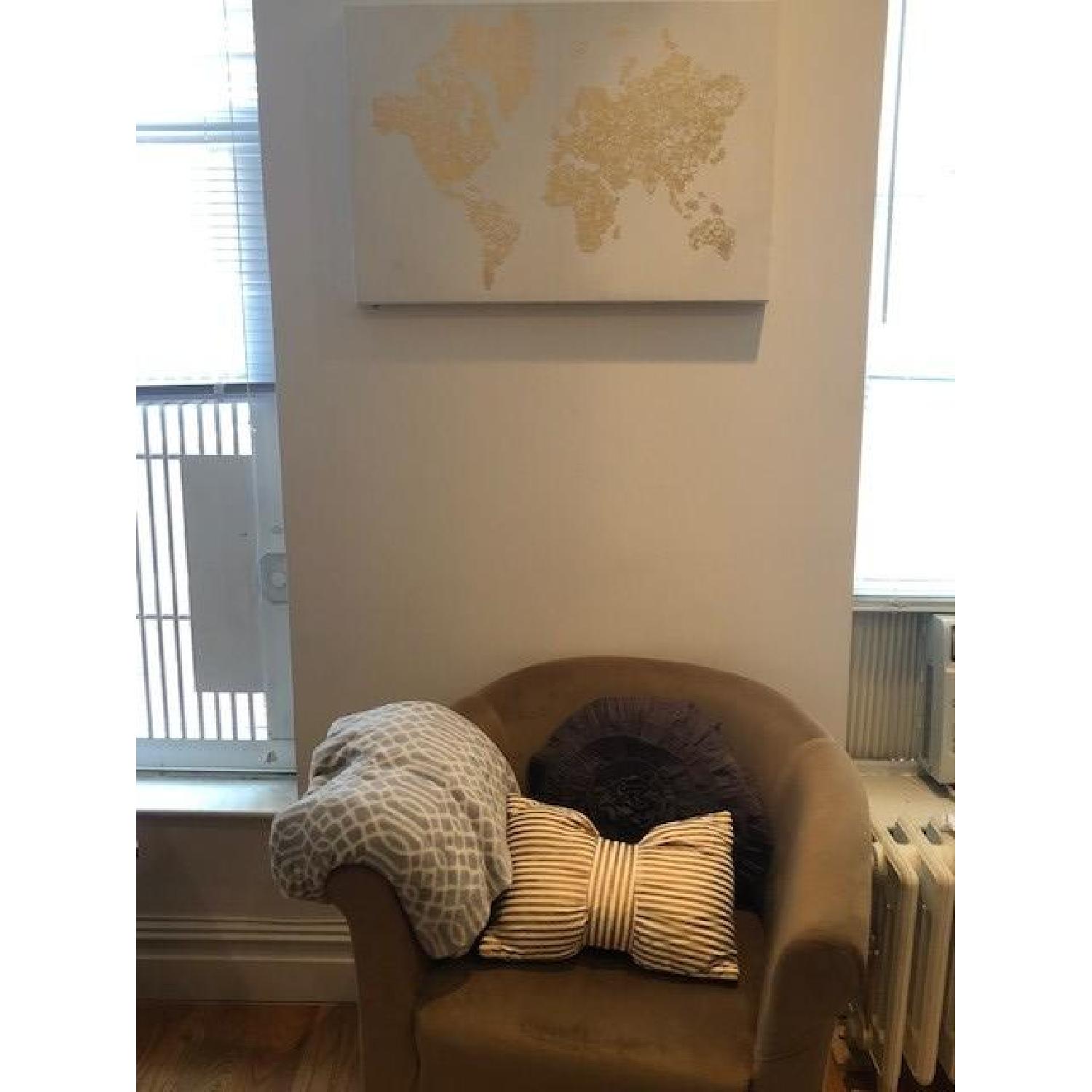 Contemporary Beige Accent Chair - image-4