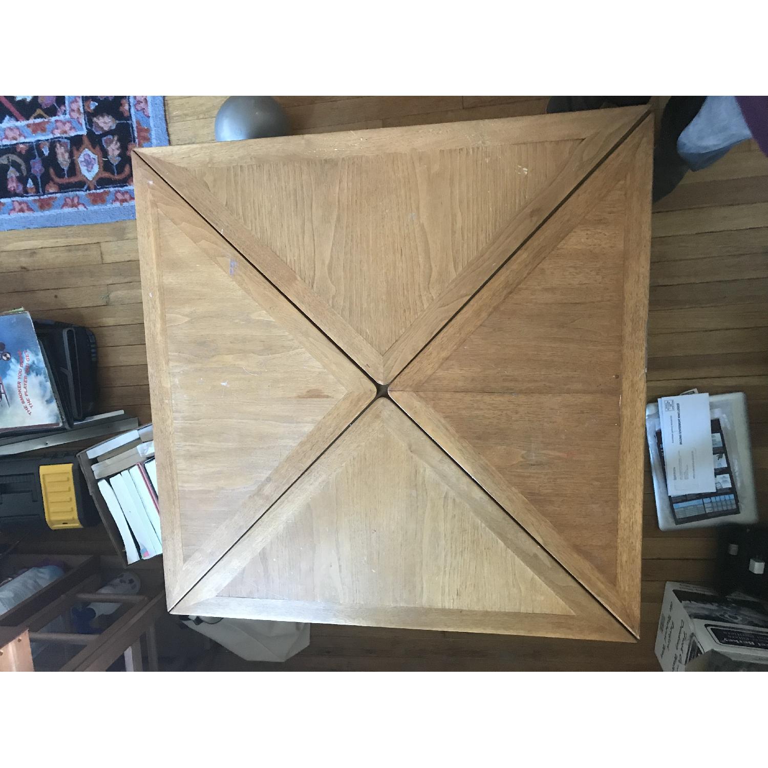 Antique Fold Out Coffee Table - image-1