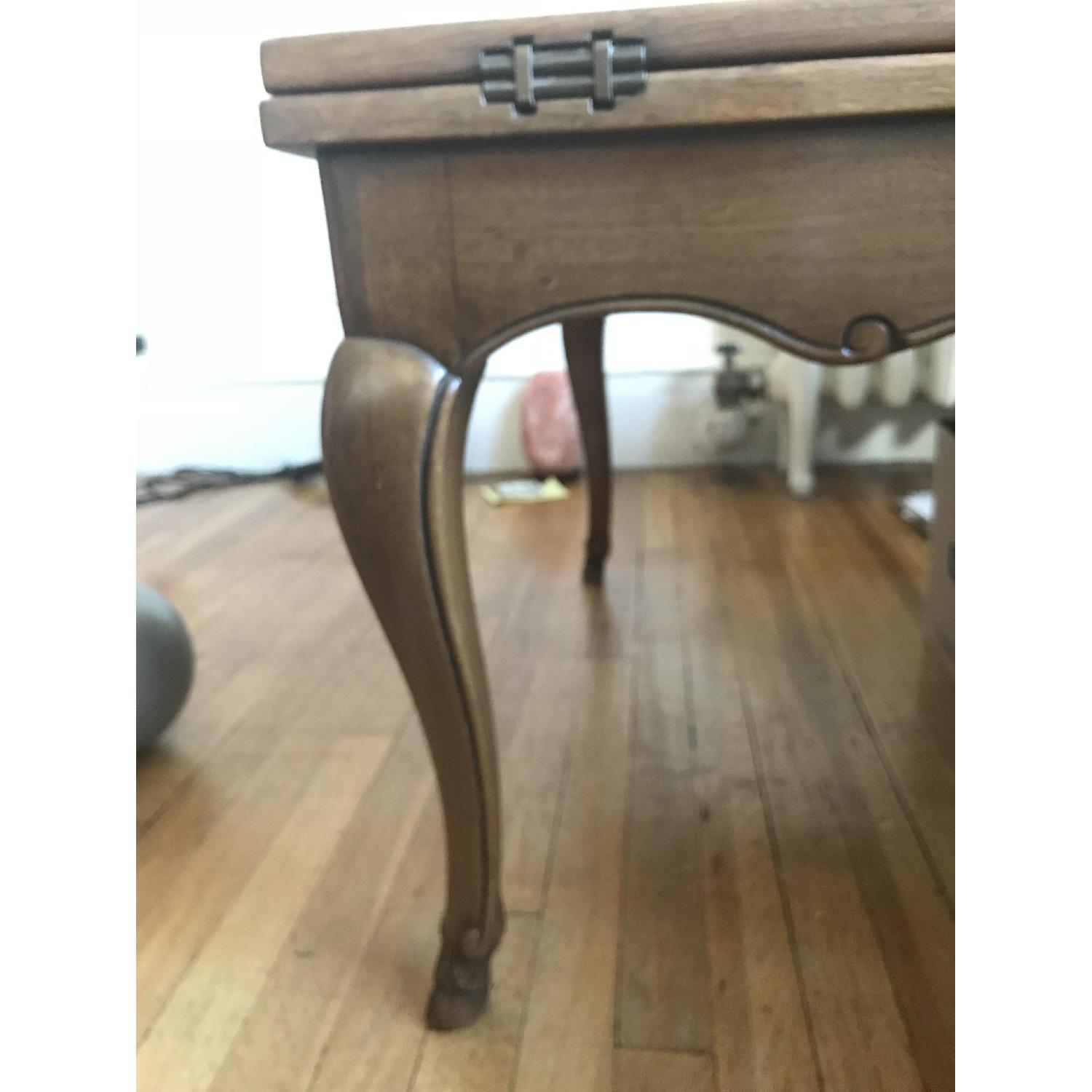 Antique Fold Out Coffee Table - image-2