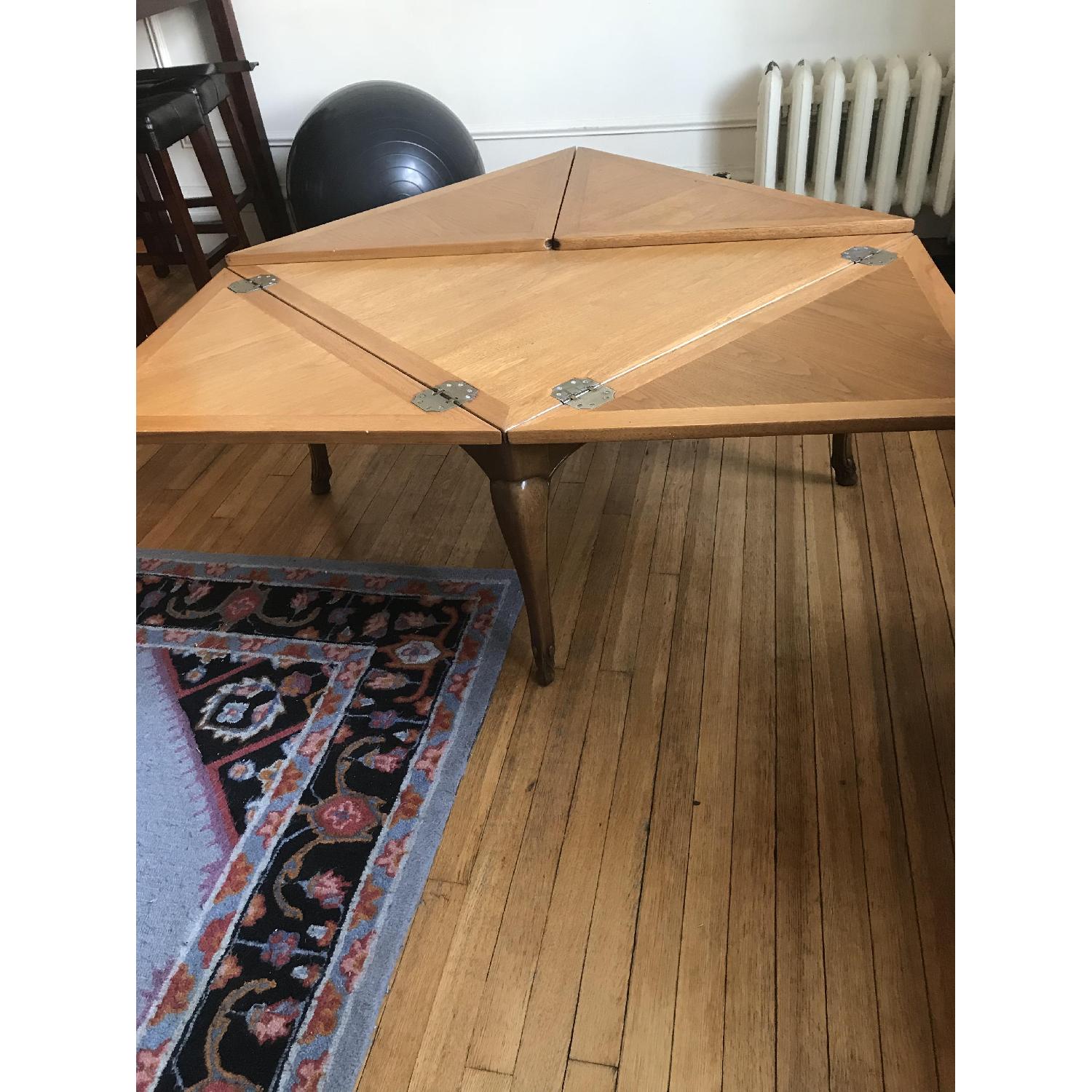 Antique Fold Out Coffee Table - image-9