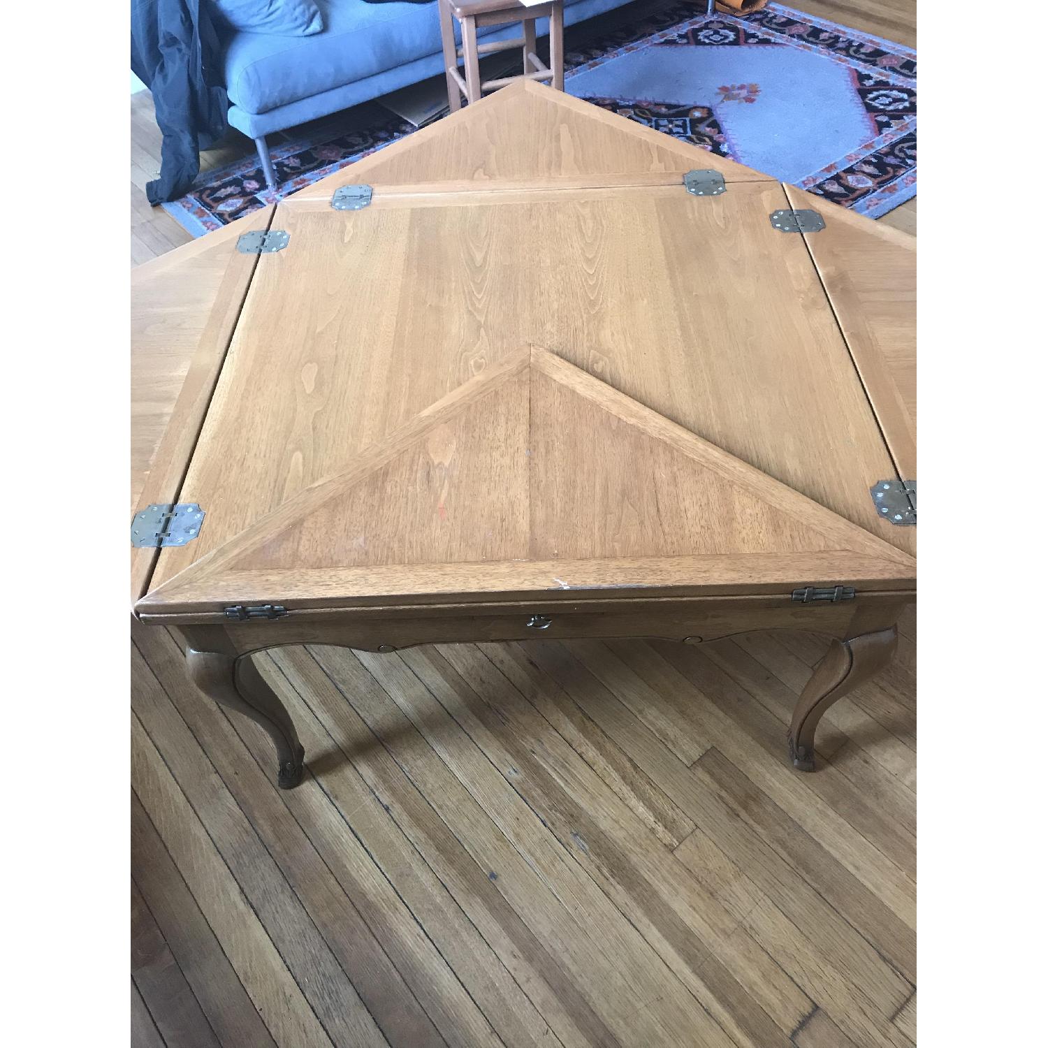Antique Fold Out Coffee Table - image-11