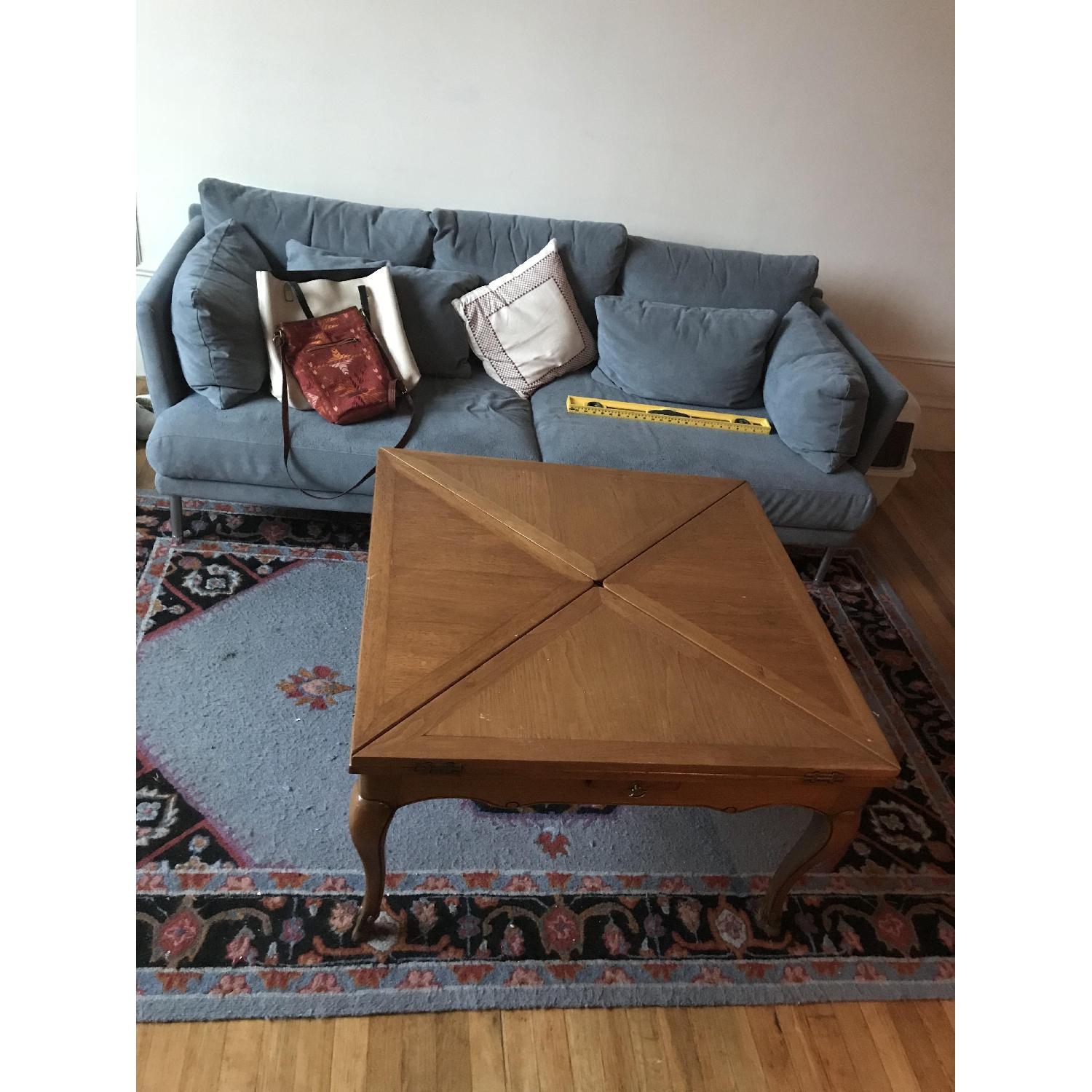 Antique Fold Out Coffee Table - image-12