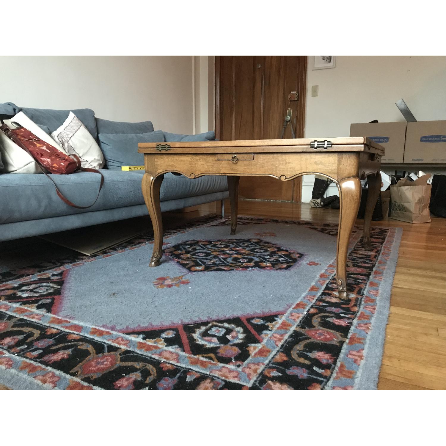 Antique Fold Out Coffee Table - image-13