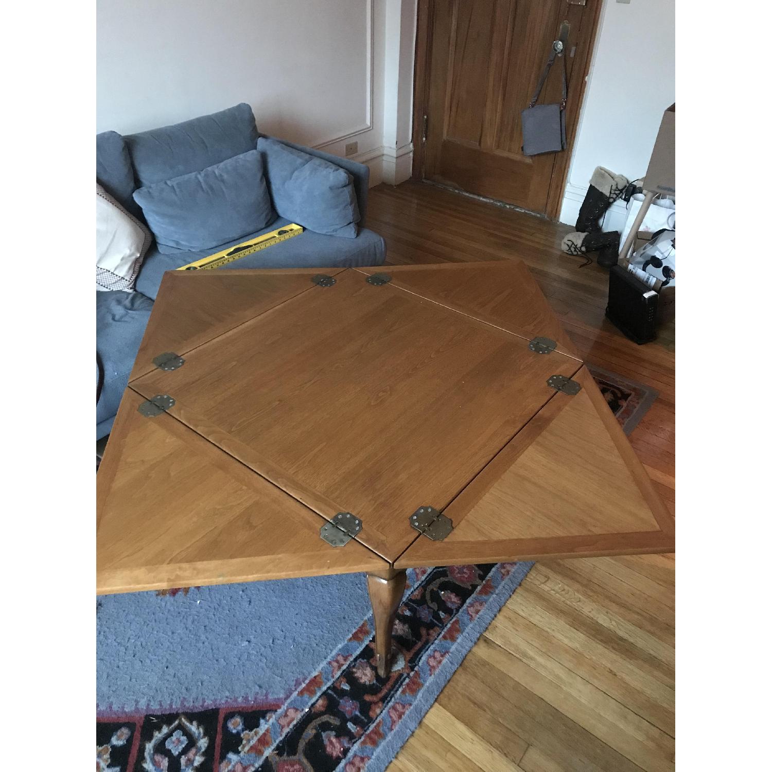 Antique Fold Out Coffee Table - image-14