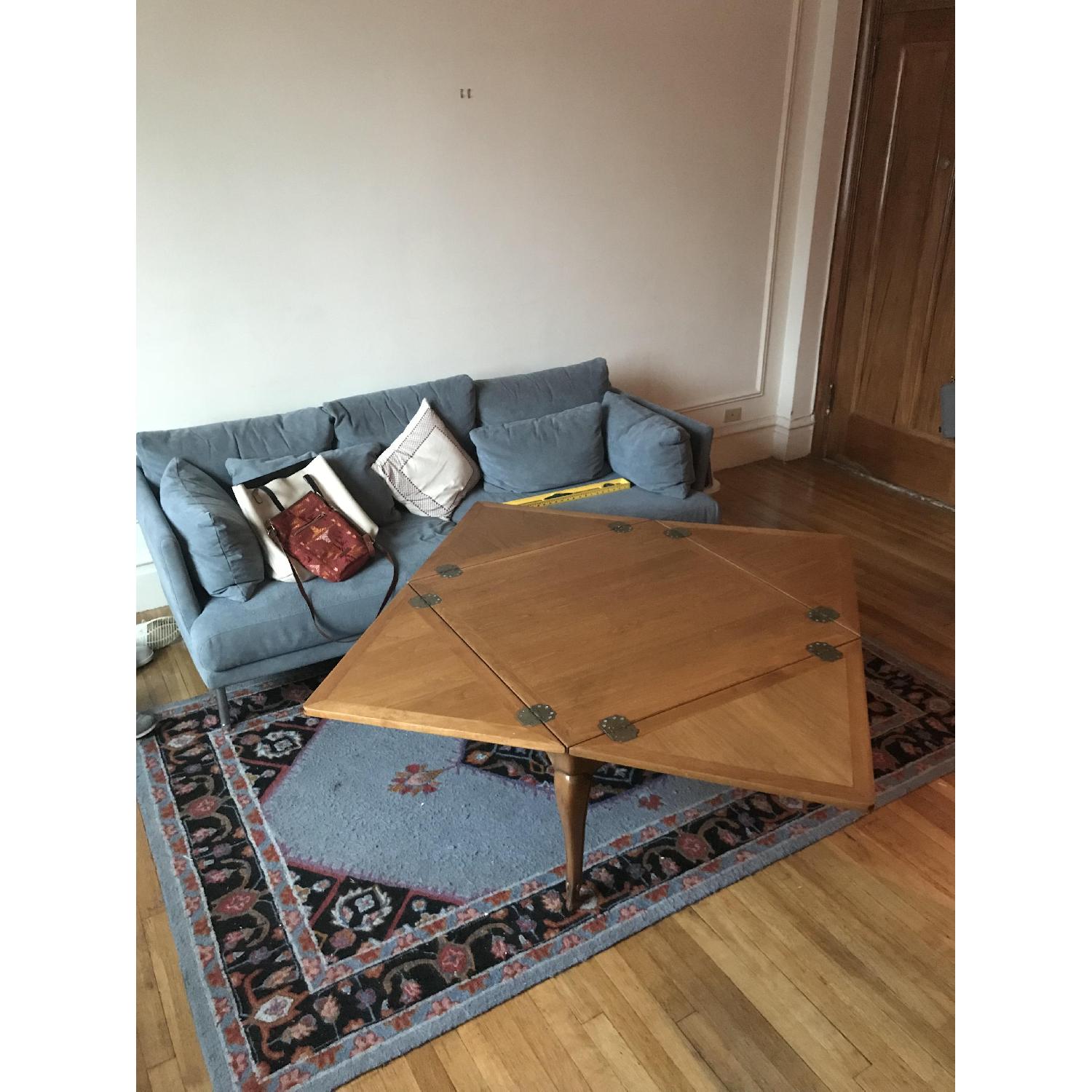 Antique Fold Out Coffee Table - image-15