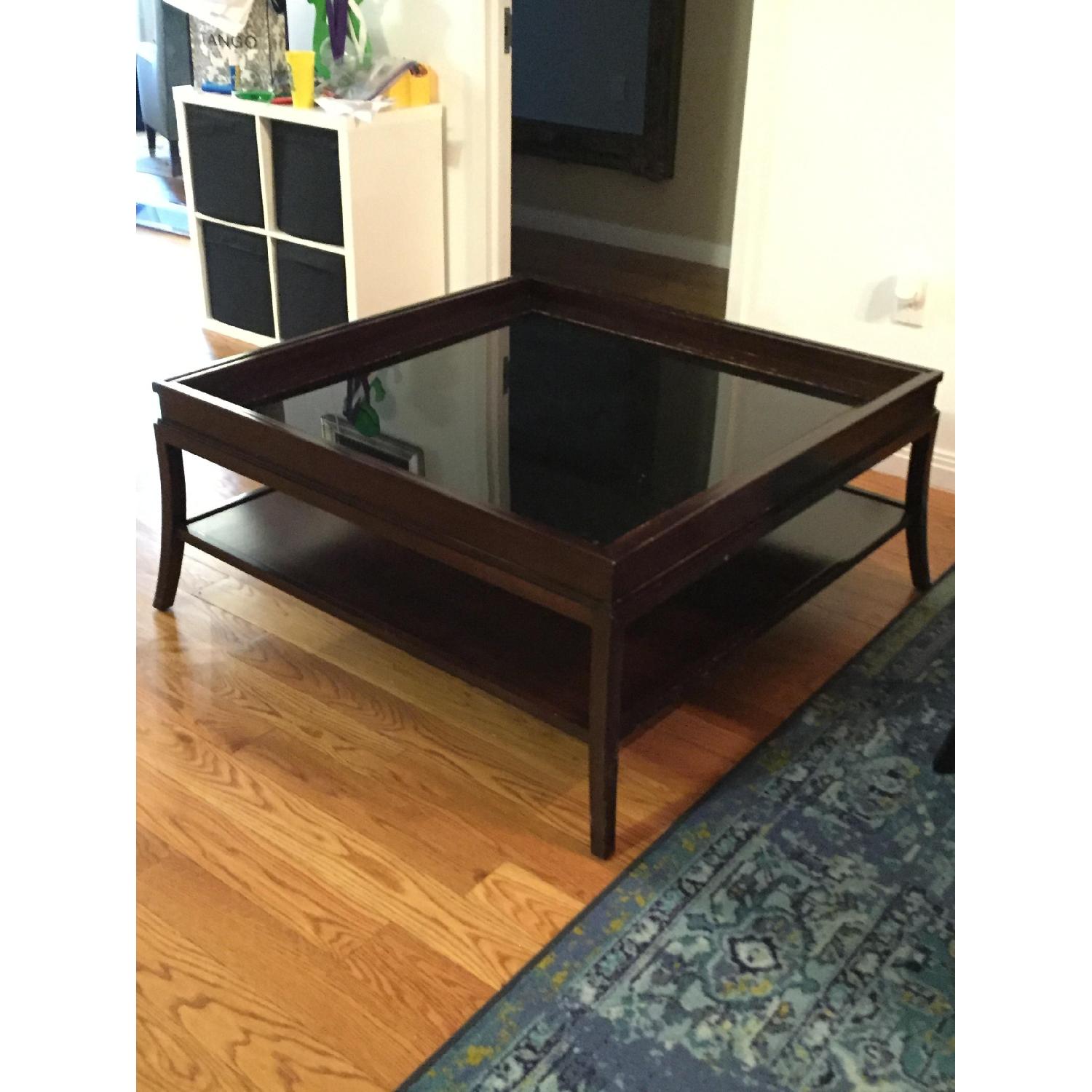Vanguard Wood & Glass Top Coffee Table - image-1